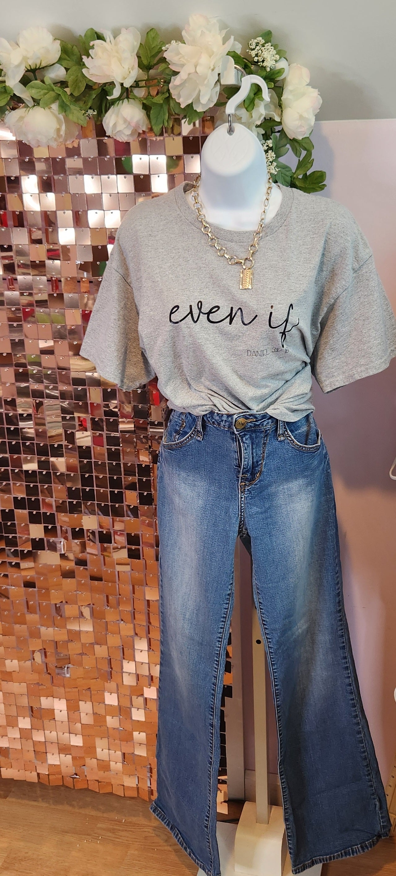 Pre-order- Even If- Handwritting Tee- Handmade