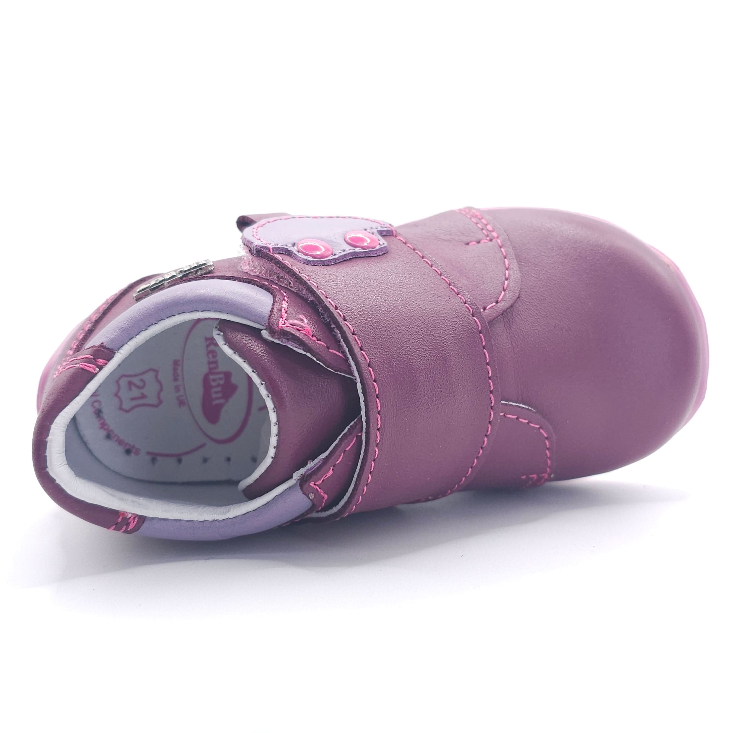 Girls Velcro Shoe In Purple