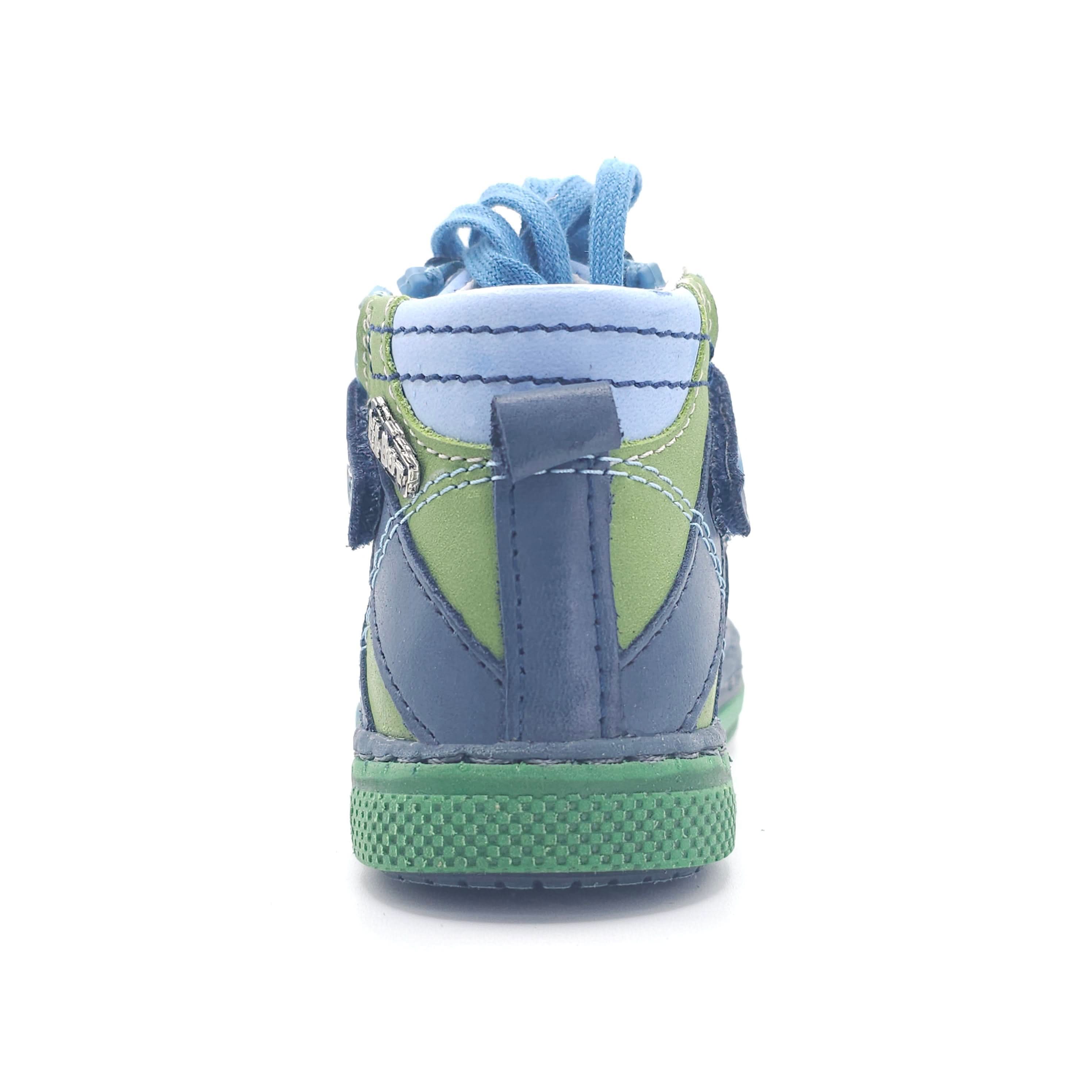 Boys High Zip Shoe In Green