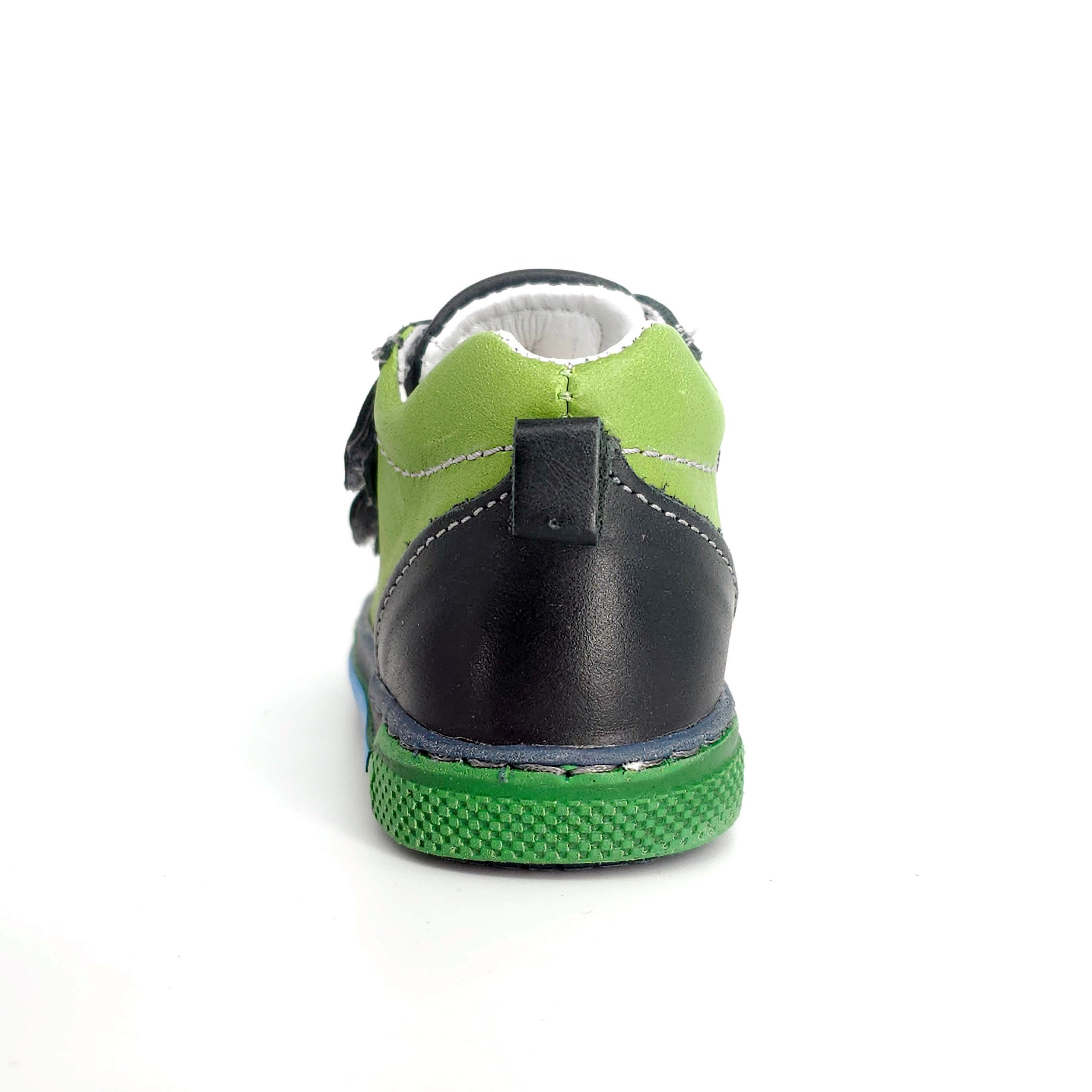 Boys Double Velcro Shoe In Light Green