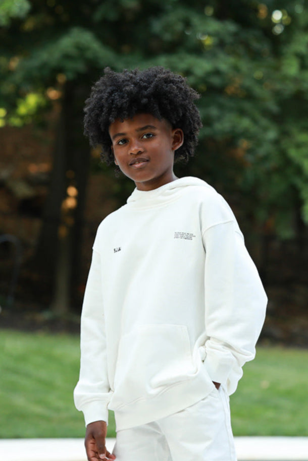 Relaxed Cotton Hoodie With Print