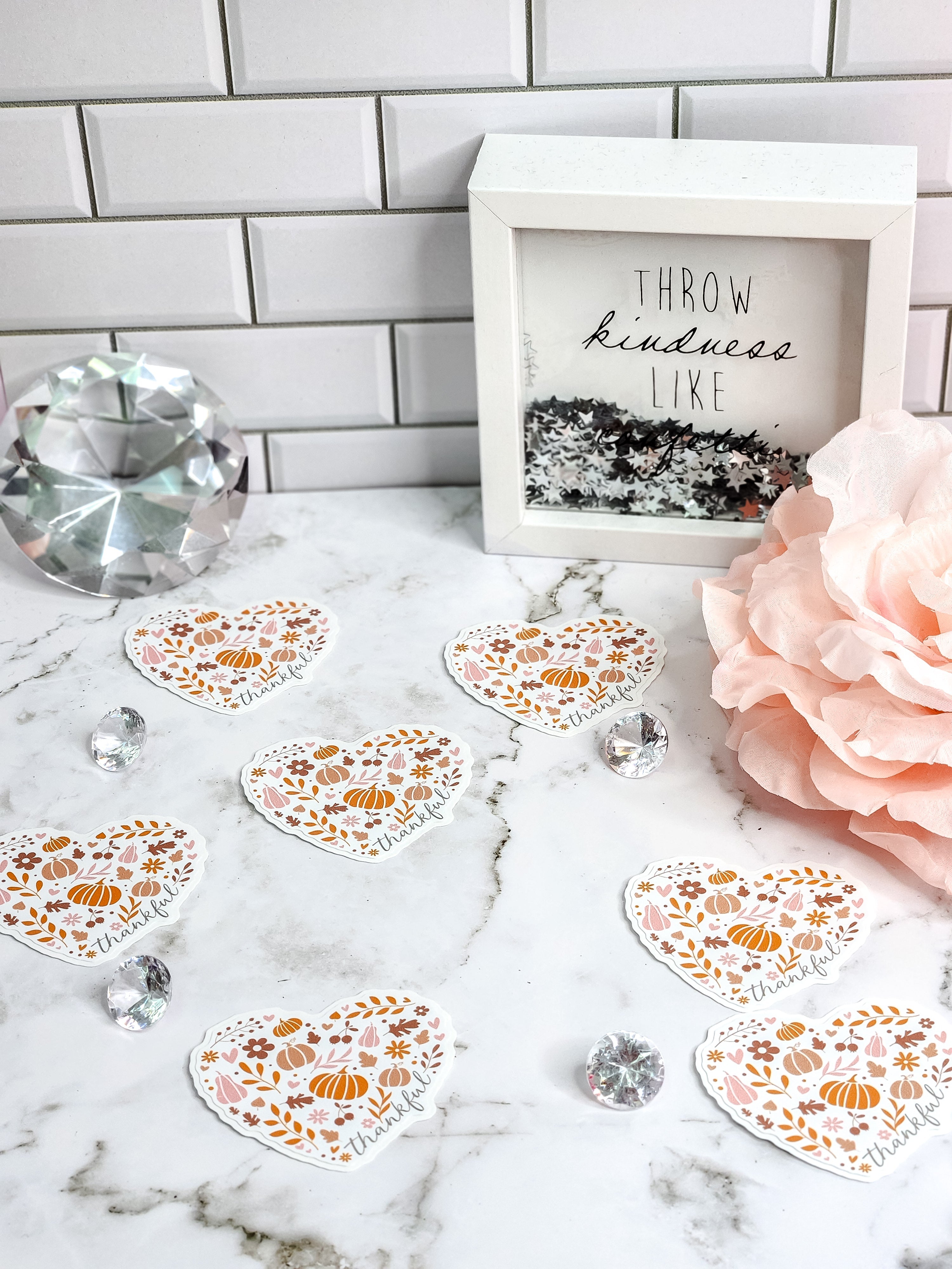 Thankful Hearts Sticker