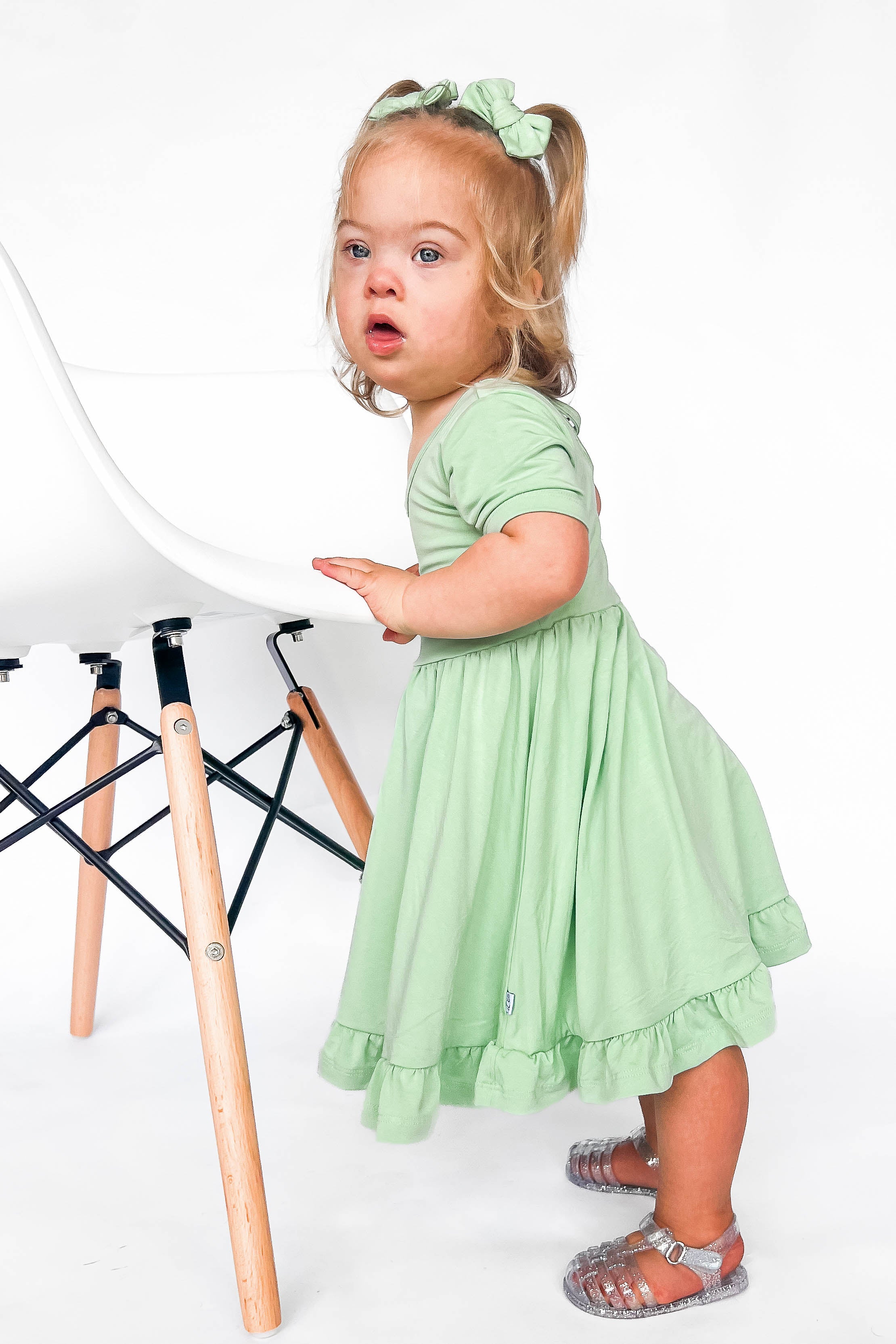 Jade | Toddler & Girls Bamboo Ruffle Twirl Dress