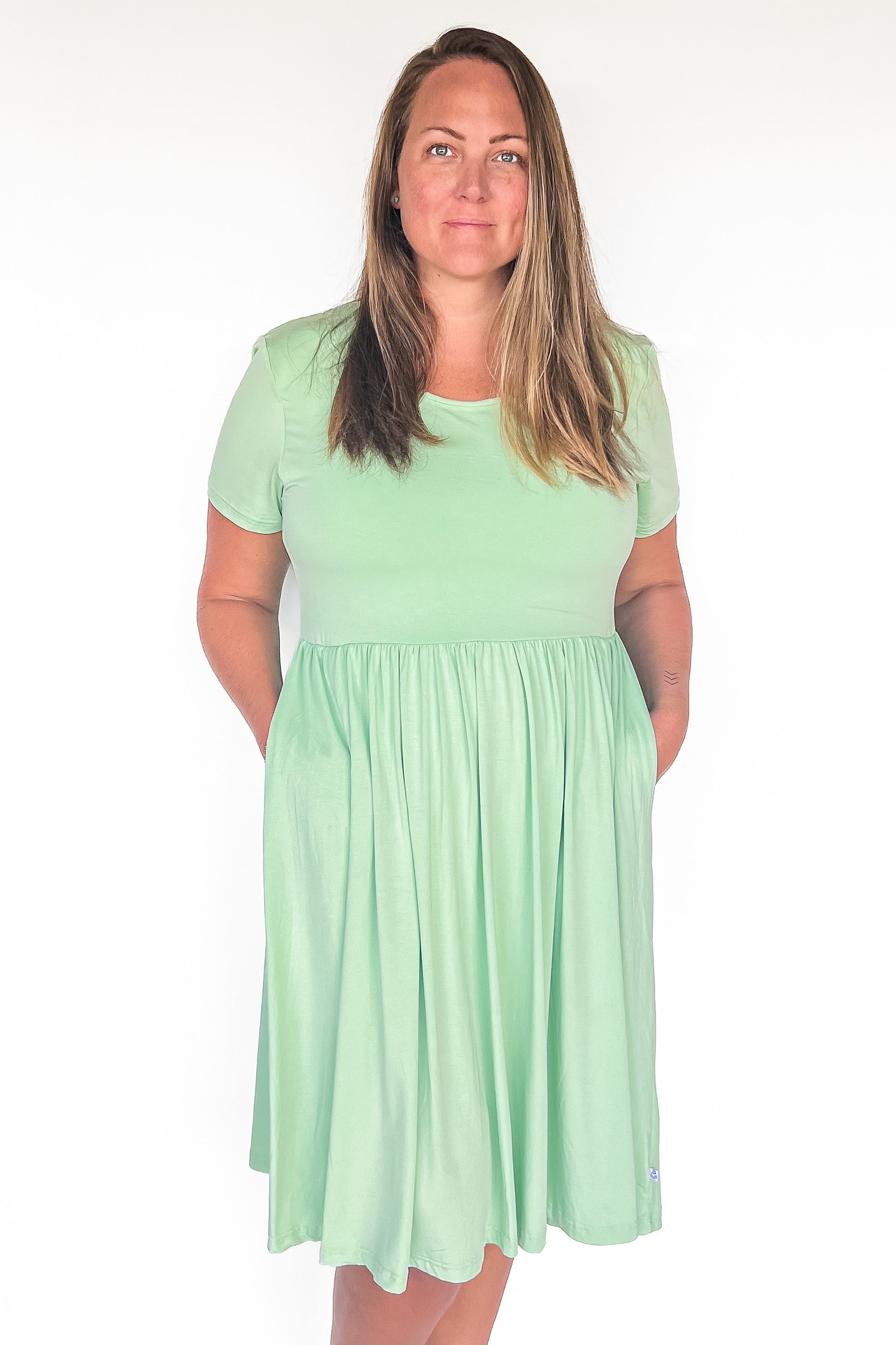 Little Popp Crew Jade Bamboo Women's Dress - Soft Green Little Popp Crew Jade Bamboo Women's Dress - Soft Green