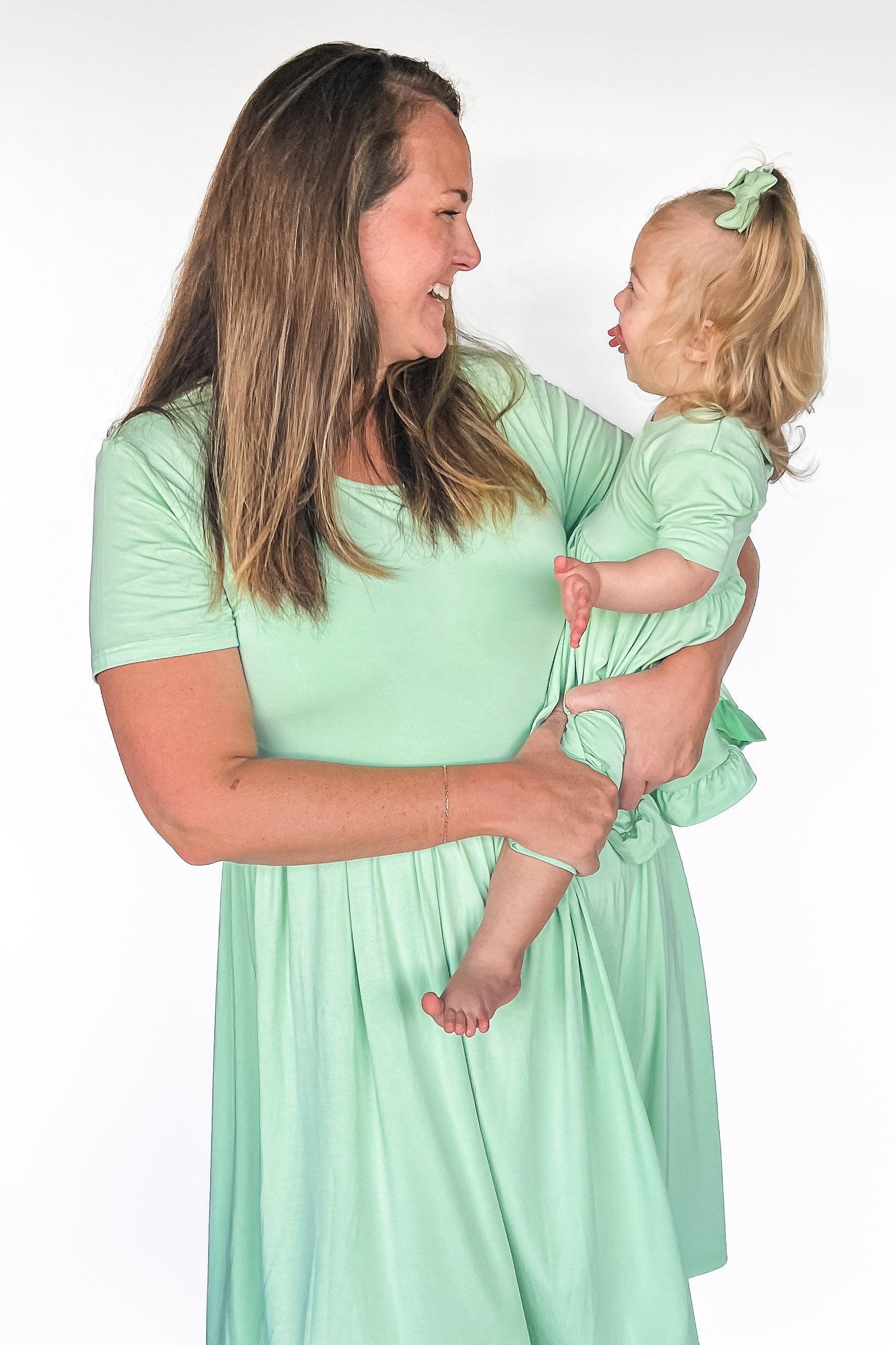 Little Popp Crew Jade Bamboo Women's Dress - Soft Green Little Popp Crew Jade Bamboo Women's Dress - Soft Green