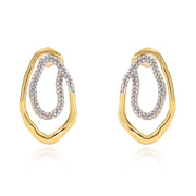 Harper Two Tone Pave Earring