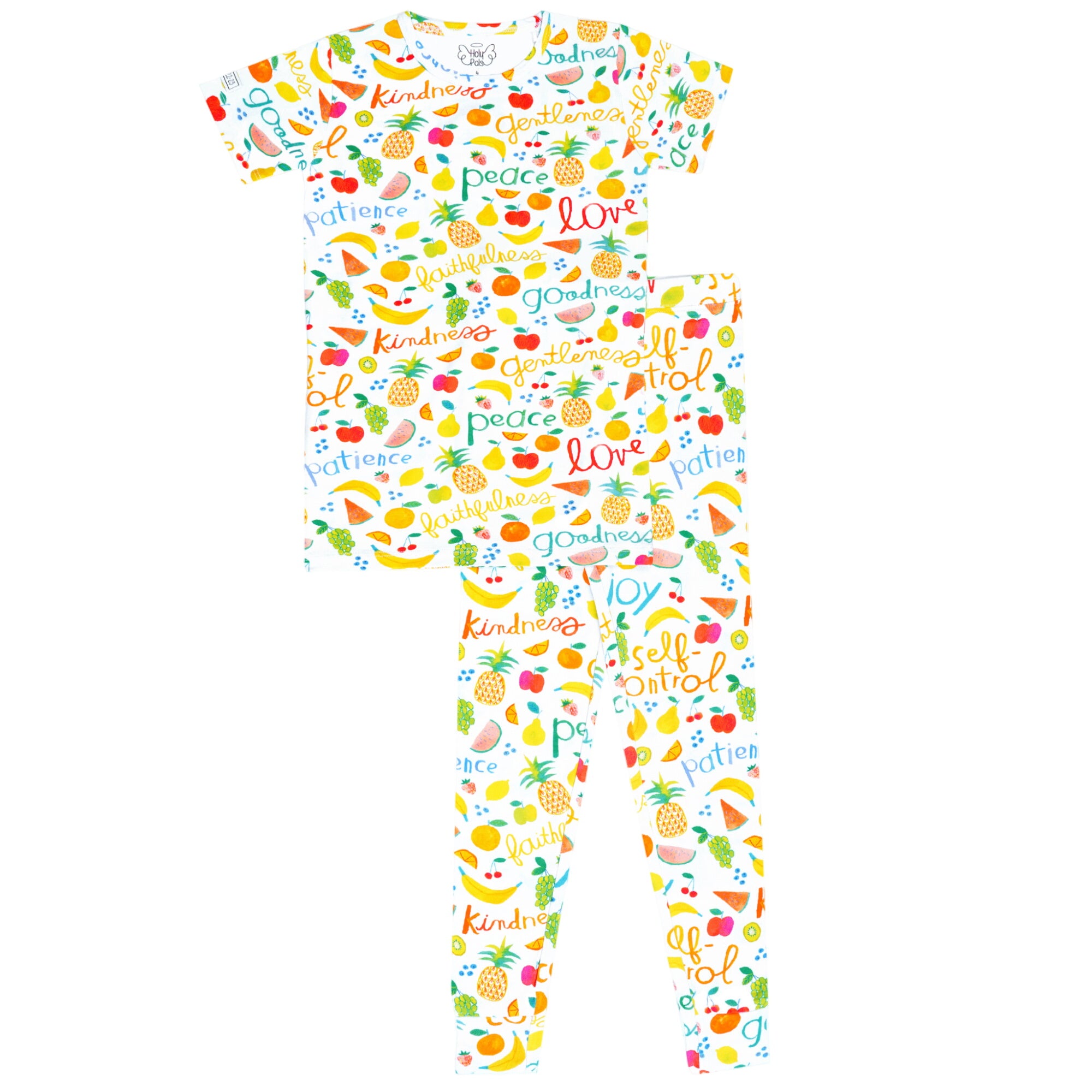 Fruit Of The Spirit Pj Short Sleeve & Pants Set Bamboo