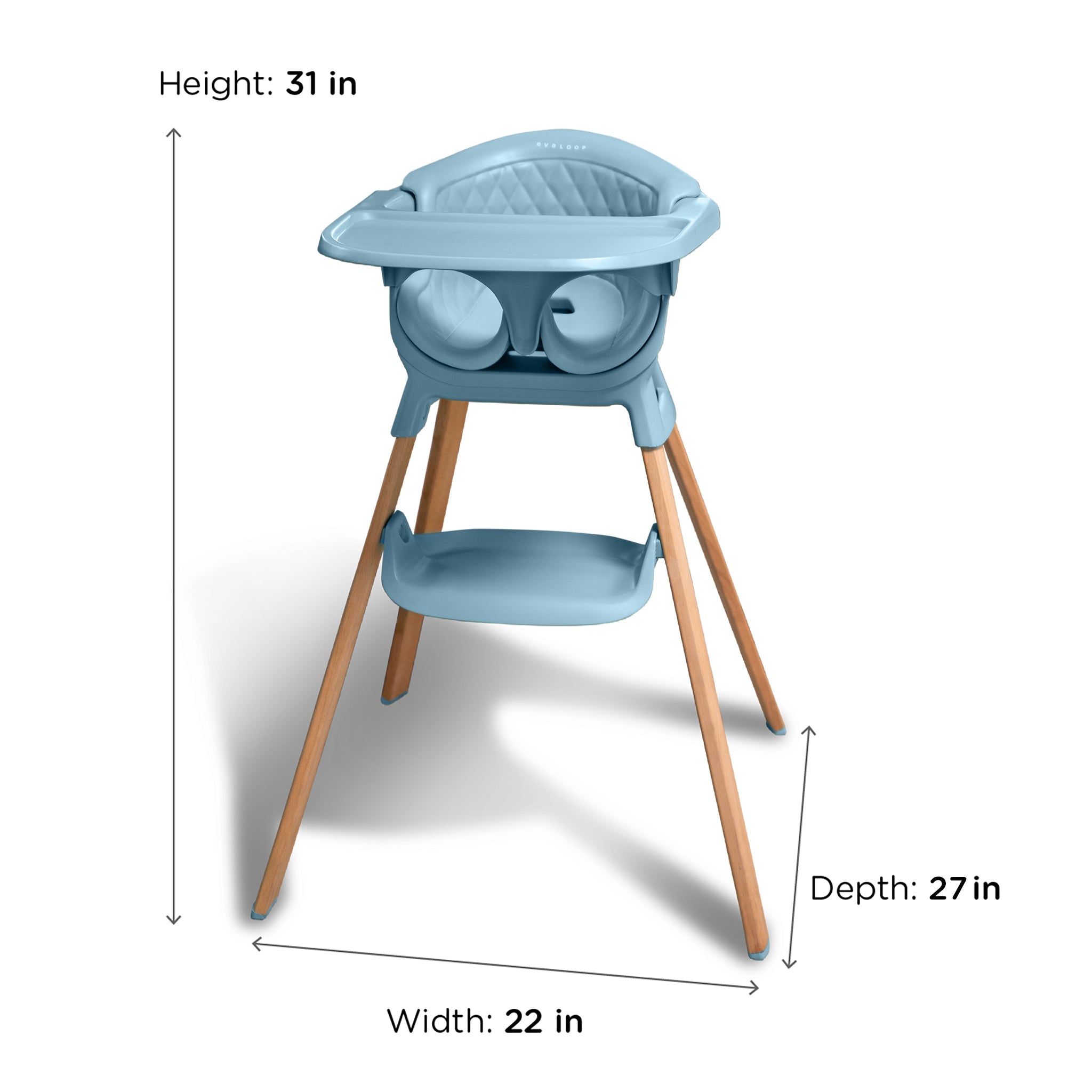 Evrloop Sustainable 3-in-1 High Chair - Design That Grows With Your Child
