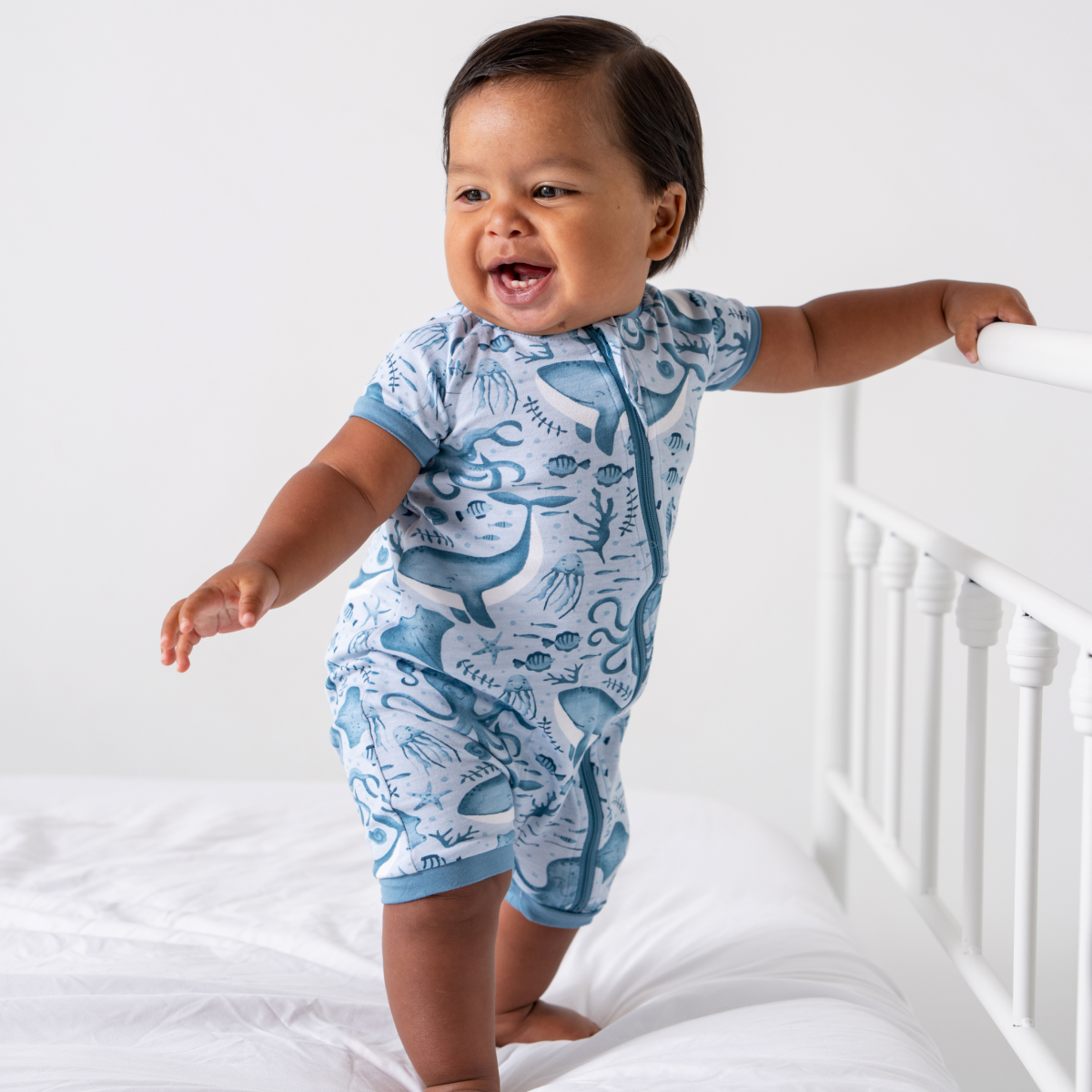 Baby Short-sleeve Bamboo Romper