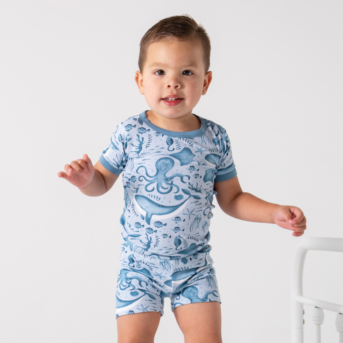 Toddler Short-sleeve Bamboo Pajamas