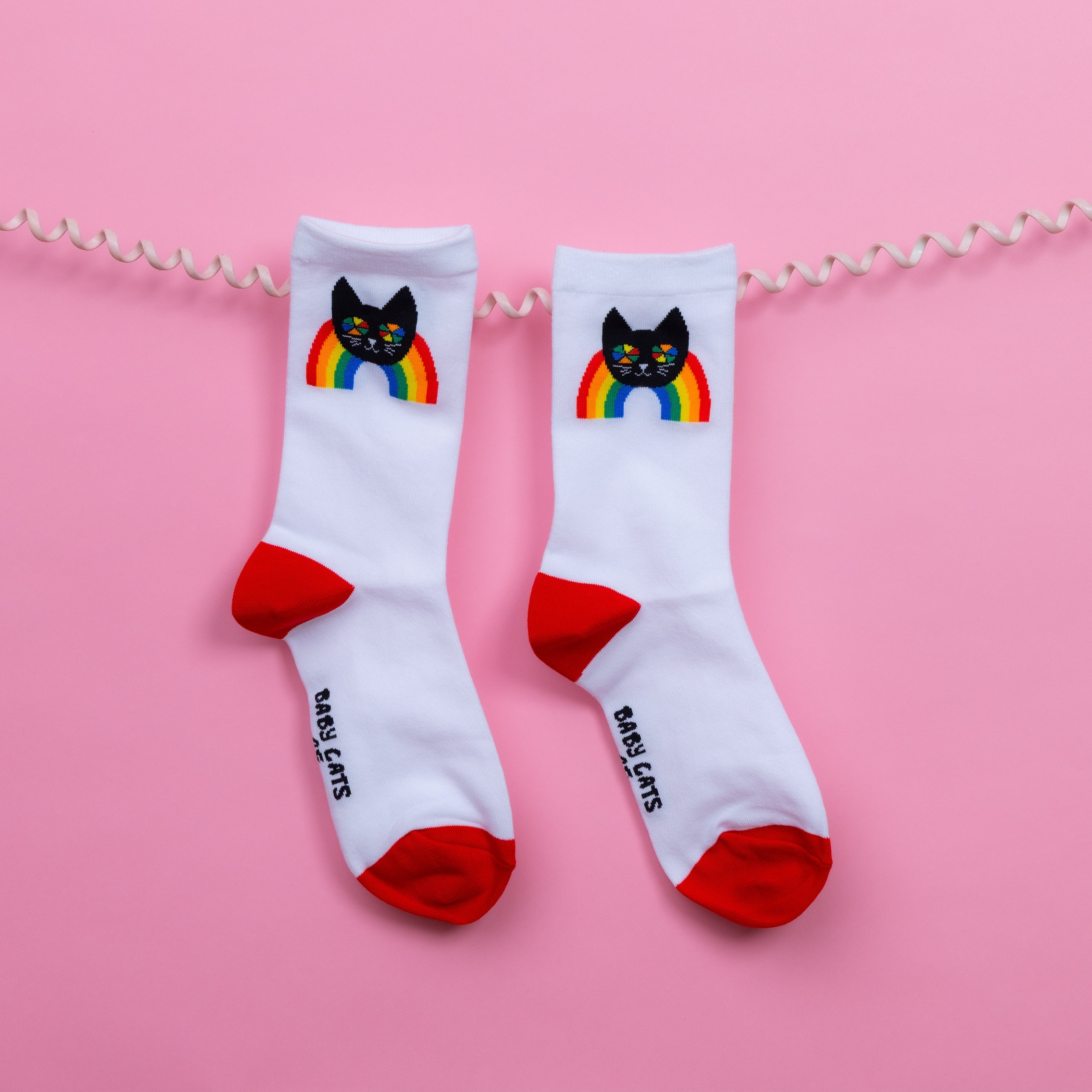 Adult Rainbow Cat Socks