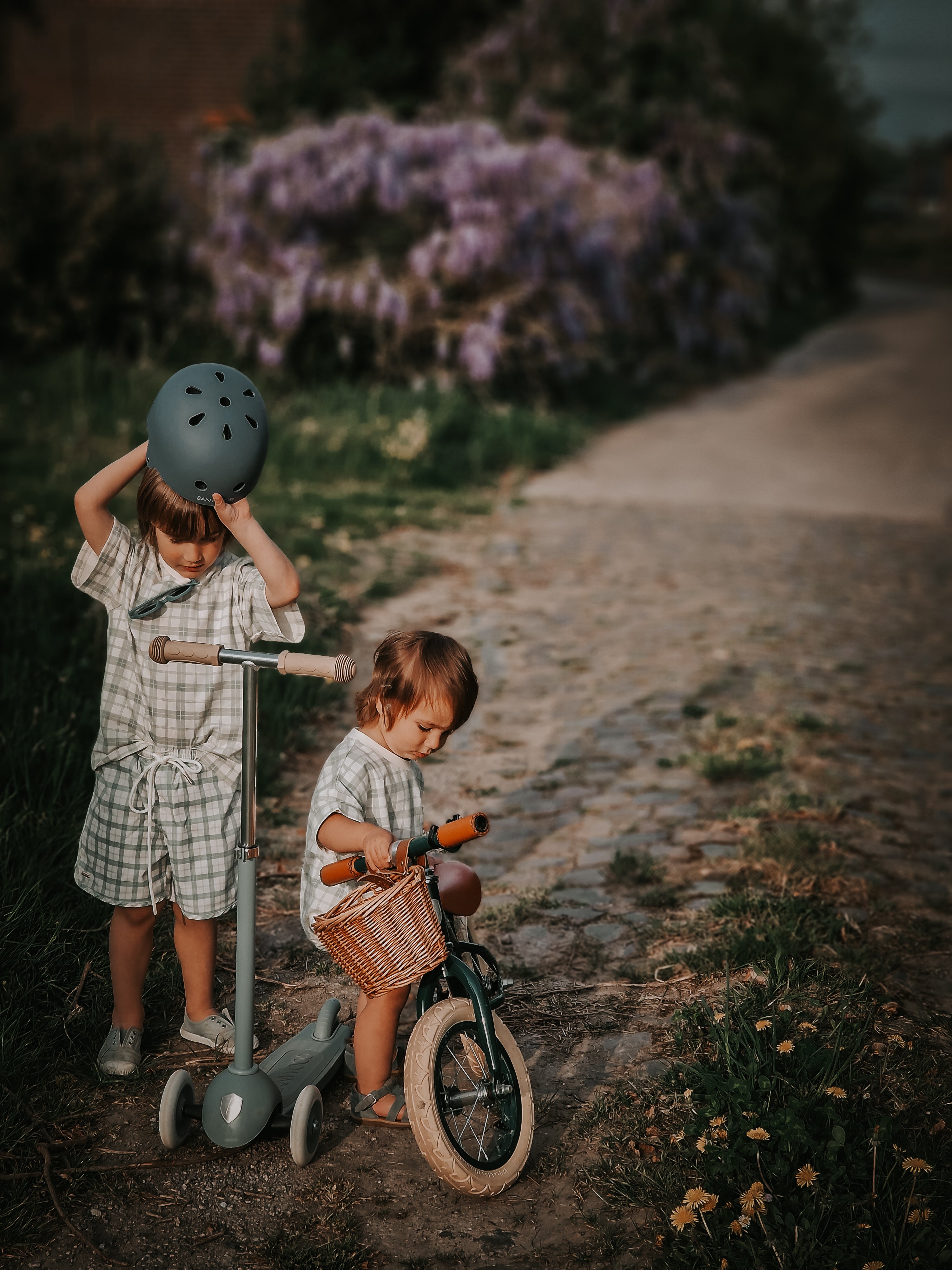 Bubble Romper | Organic Cotton Jersey - Fern Plaid