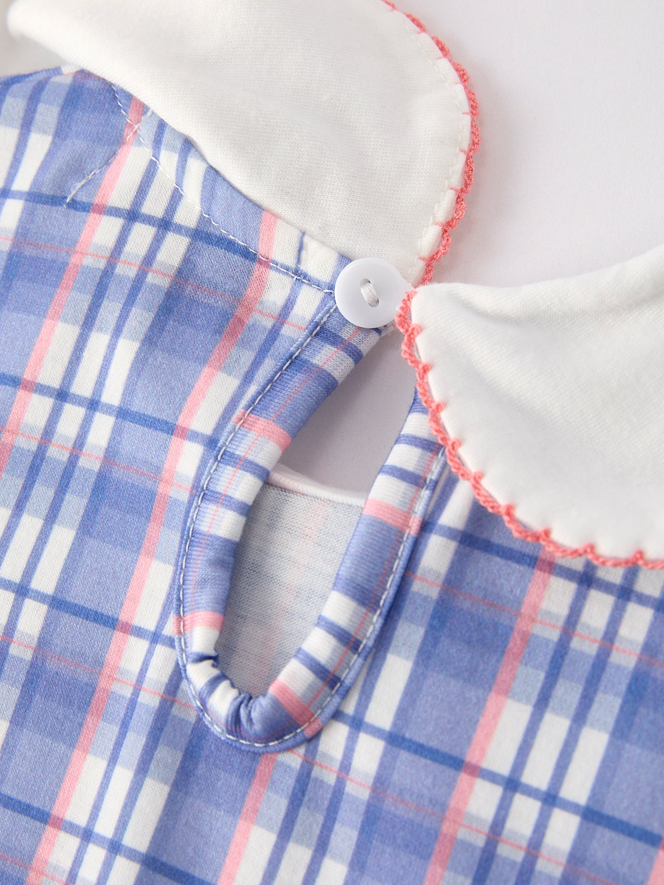 Back To School Pocket Applique Check Girls Dress