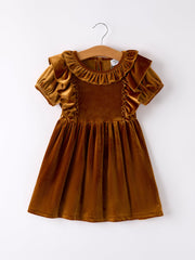 Autumn Velvet Girls Dress-multiple Colors Available