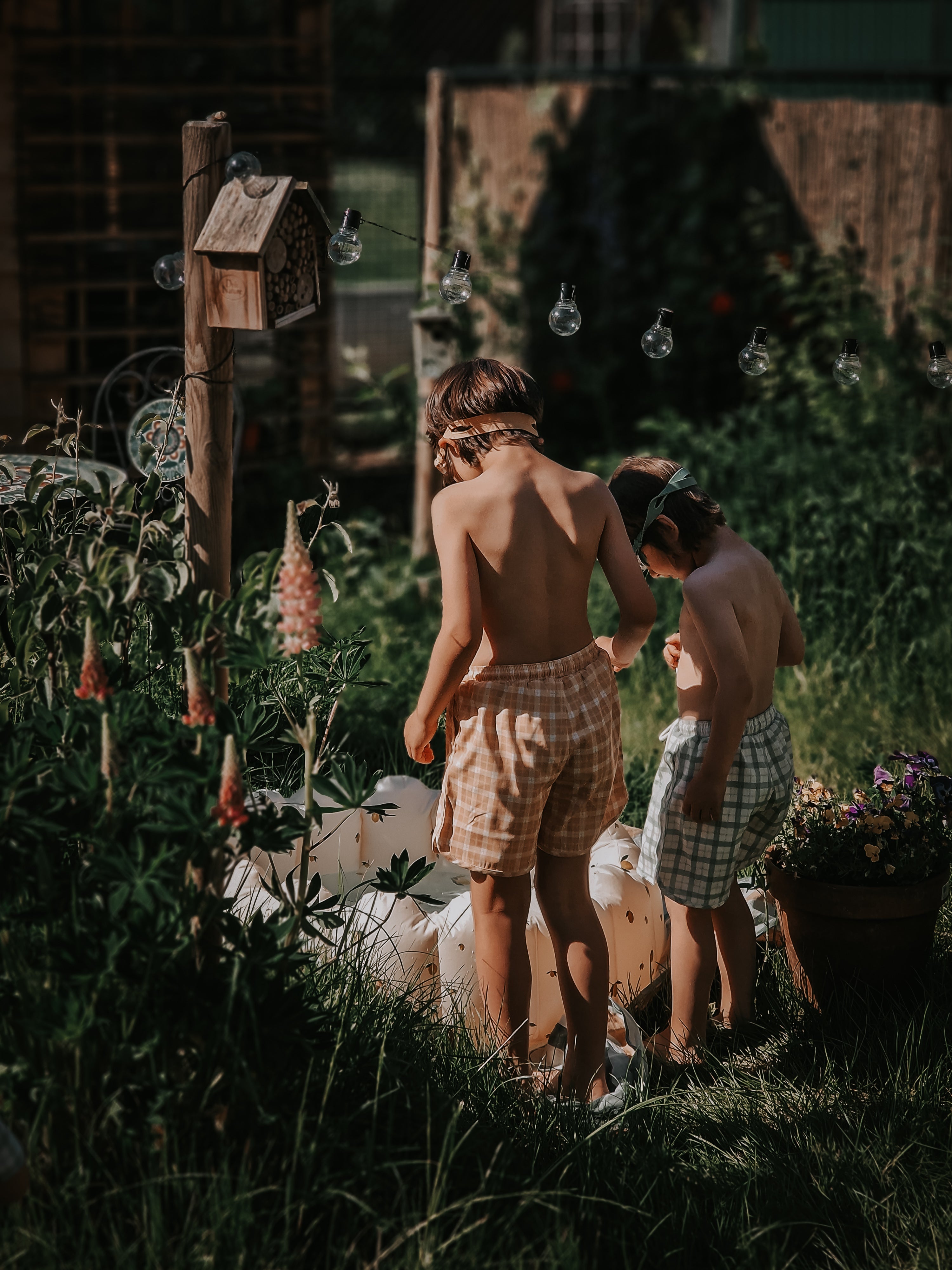 Swim Trunks | Upf + Recycled - Fern Plaid