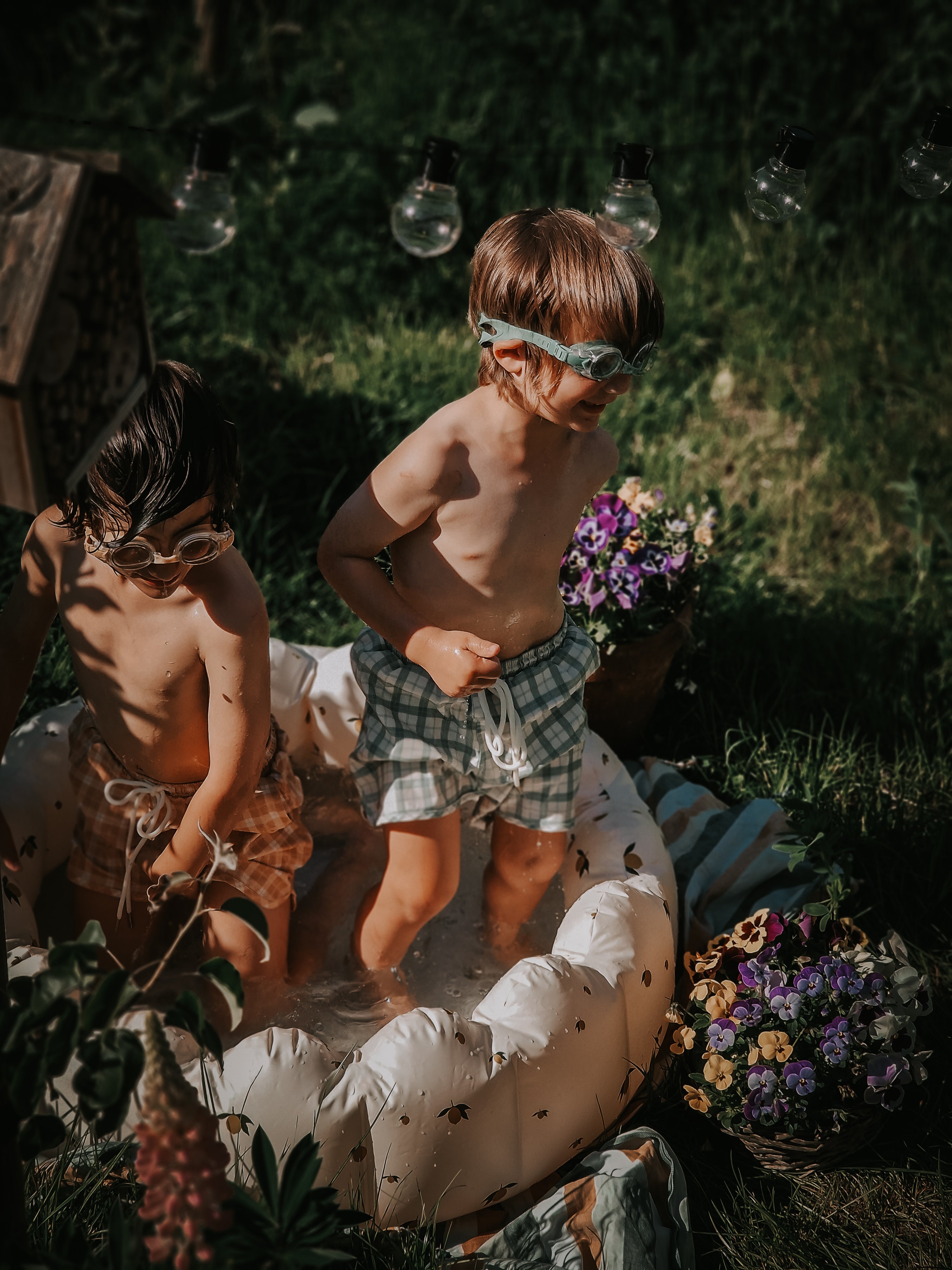 Swim Trunks | Upf + Recycled - Fern Plaid