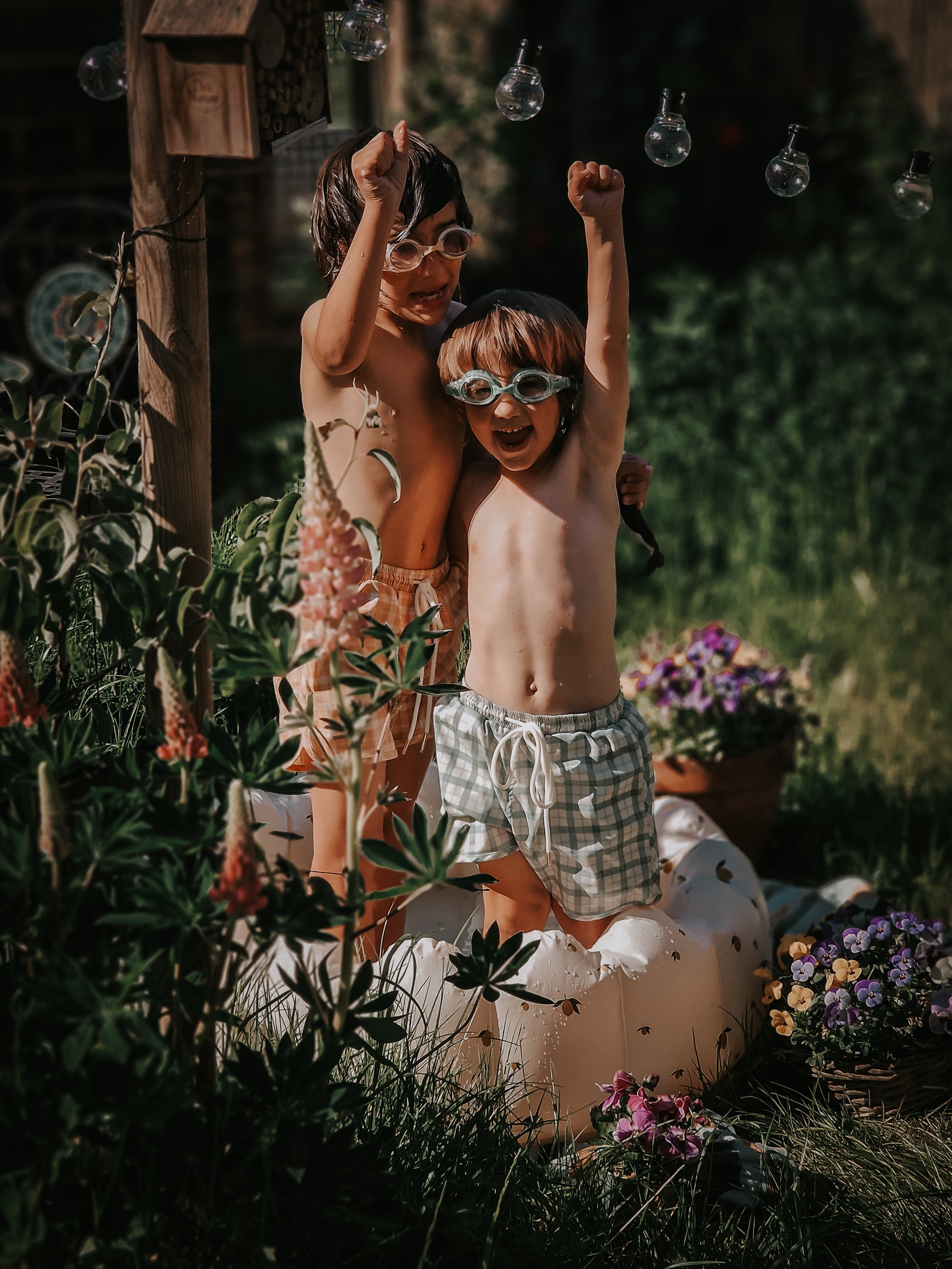 Swim Trunks | Upf + Recycled - Fern Plaid