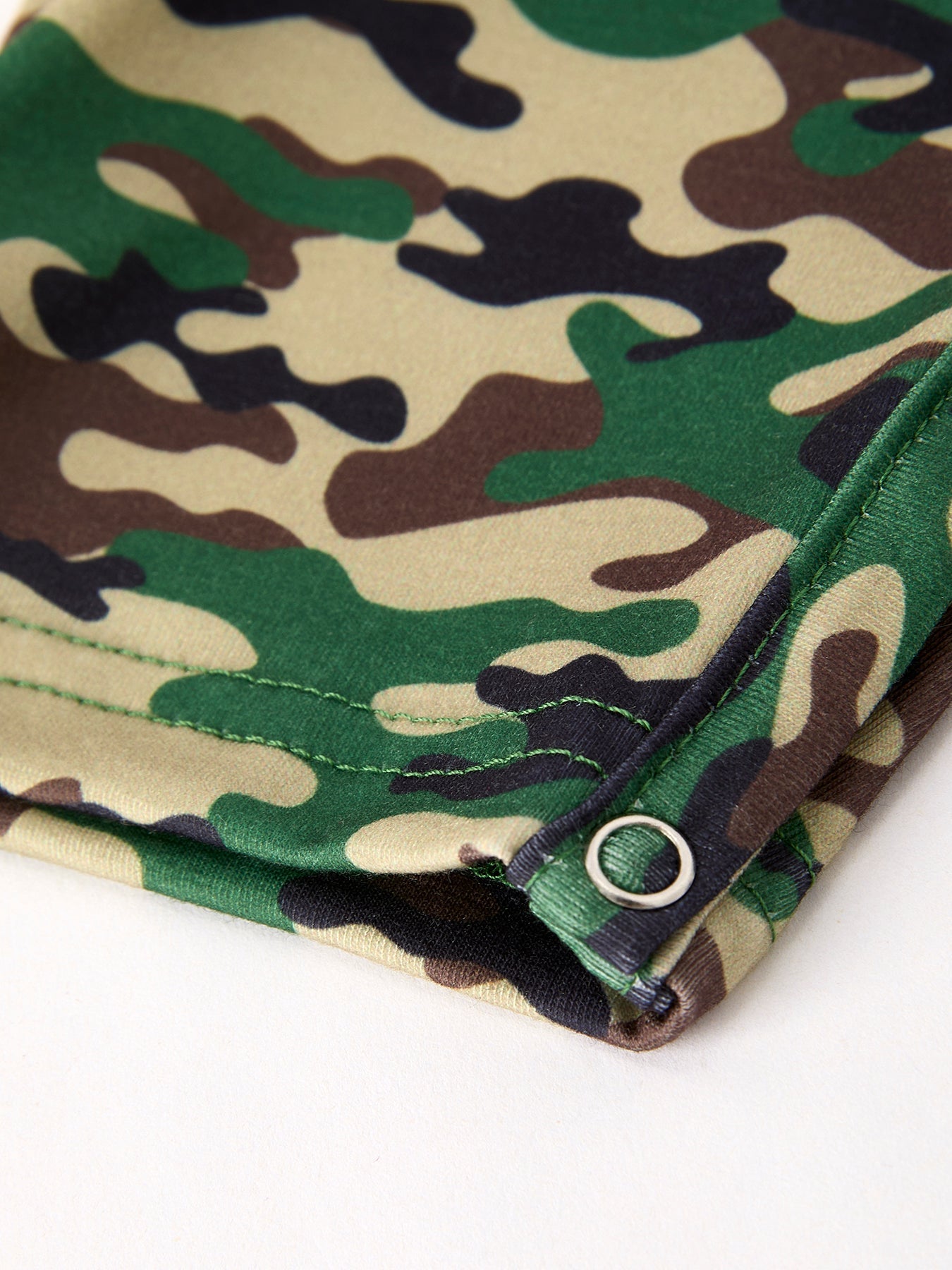 Camouflage Duck Smocking Embroidery Baby Boy Romper