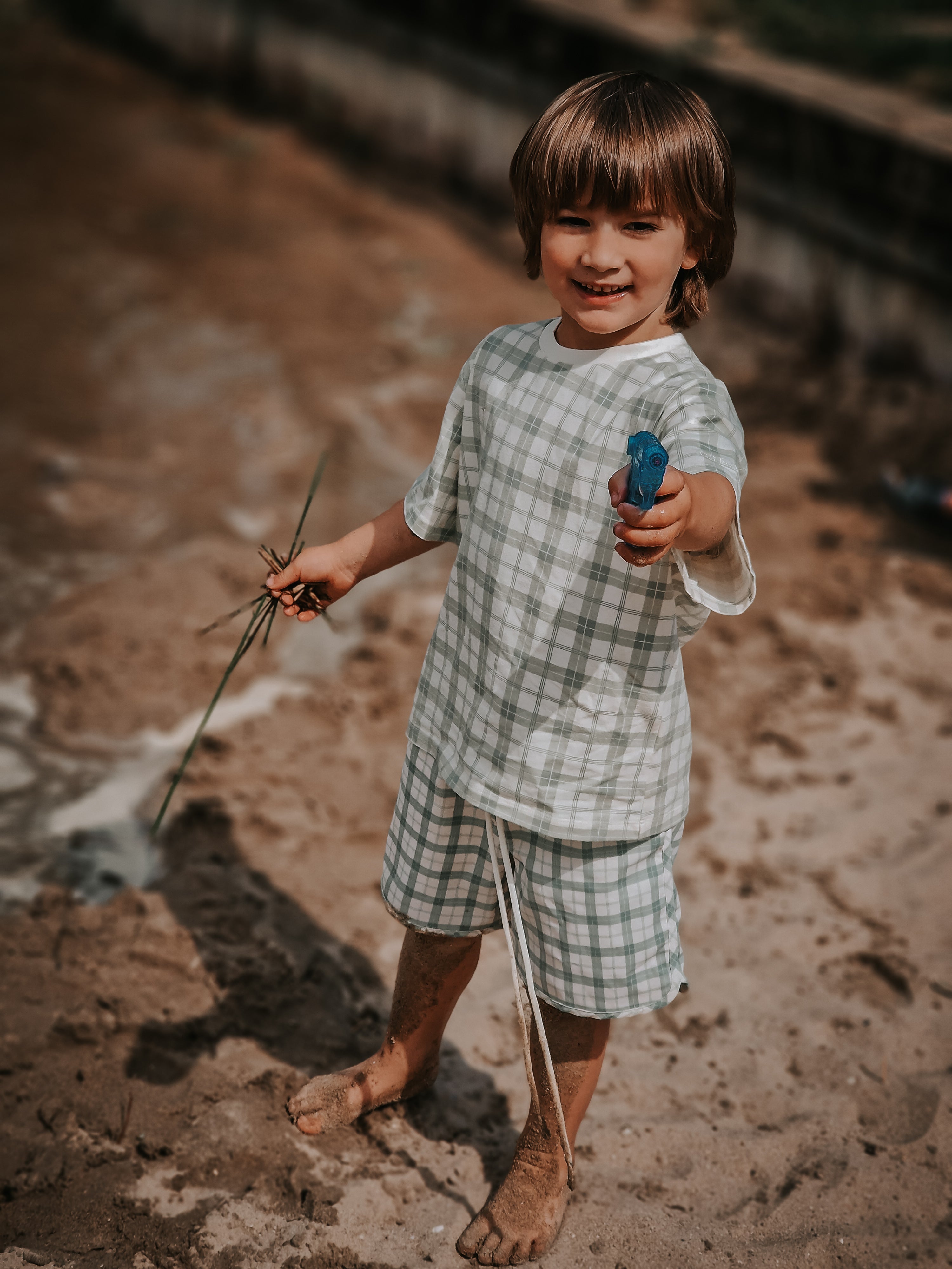 Swim Trunks | Upf + Recycled - Fern Plaid