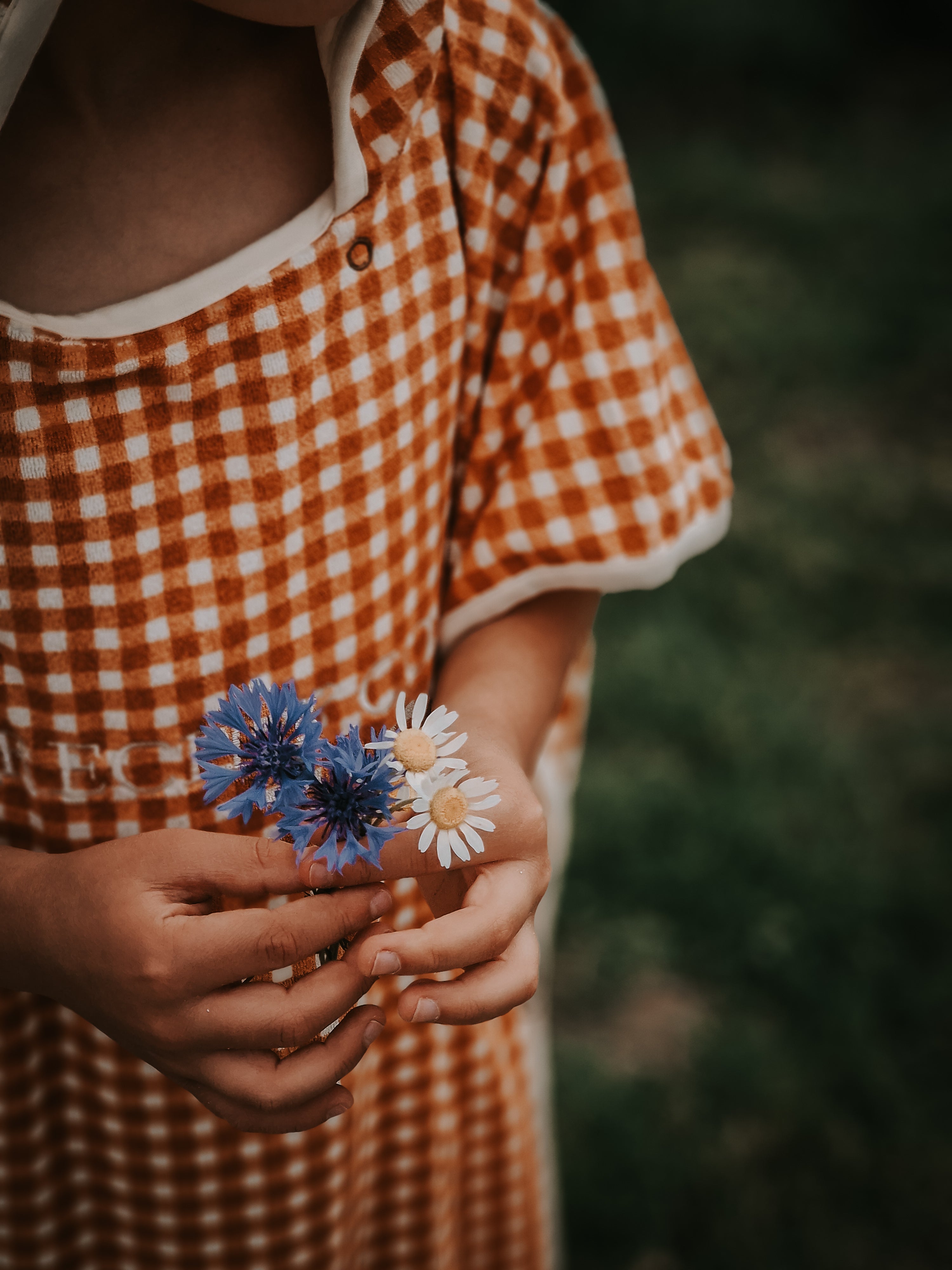 Bathing  Towel Poncho | Organic Cotton - Sienna Gingham