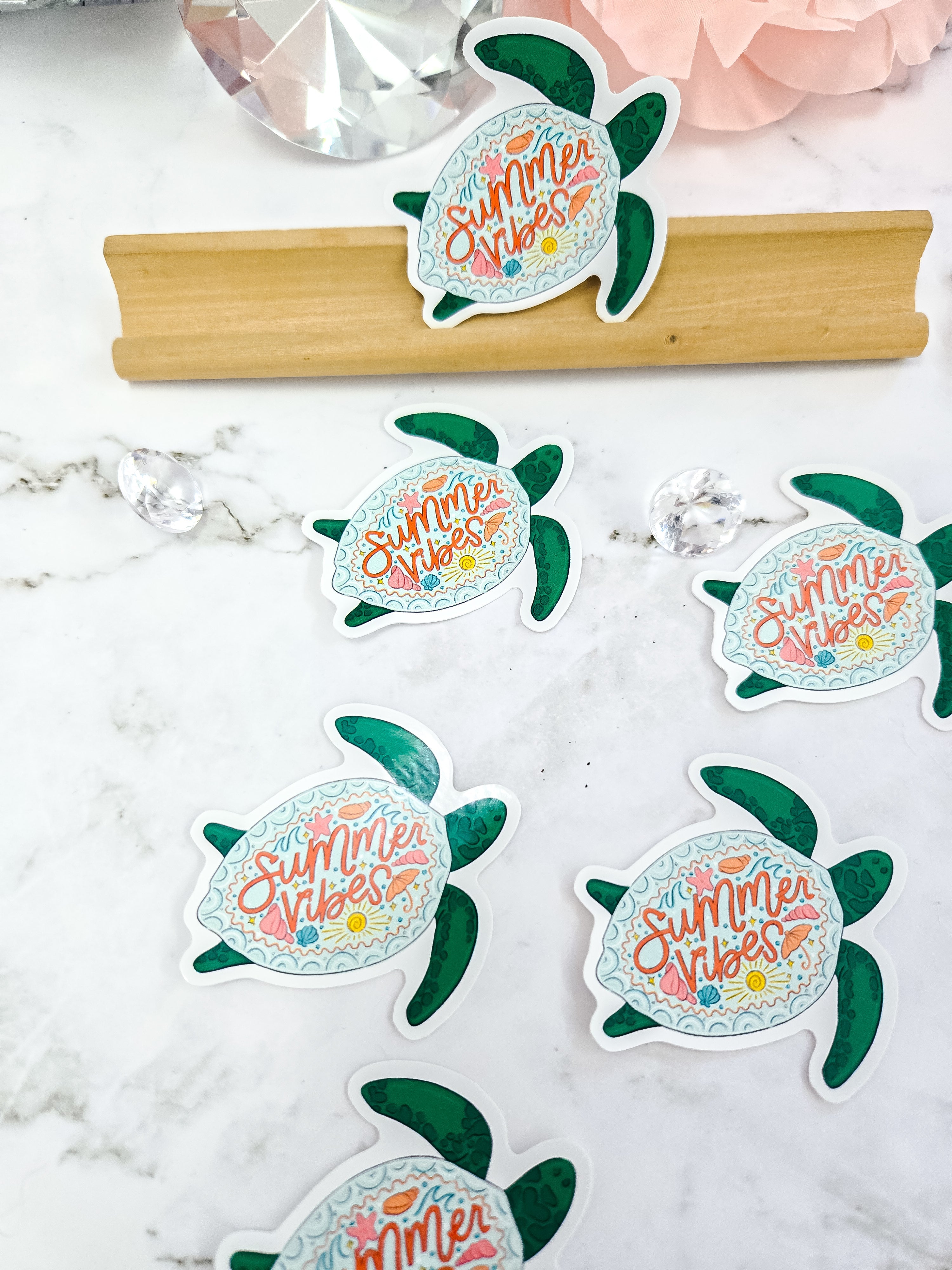 Sea Turtle Summer Vibes Sticker