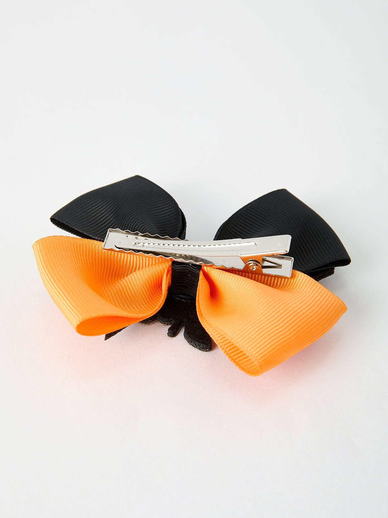 Halloween Pumpkin Smiley Bow Hair Clip
