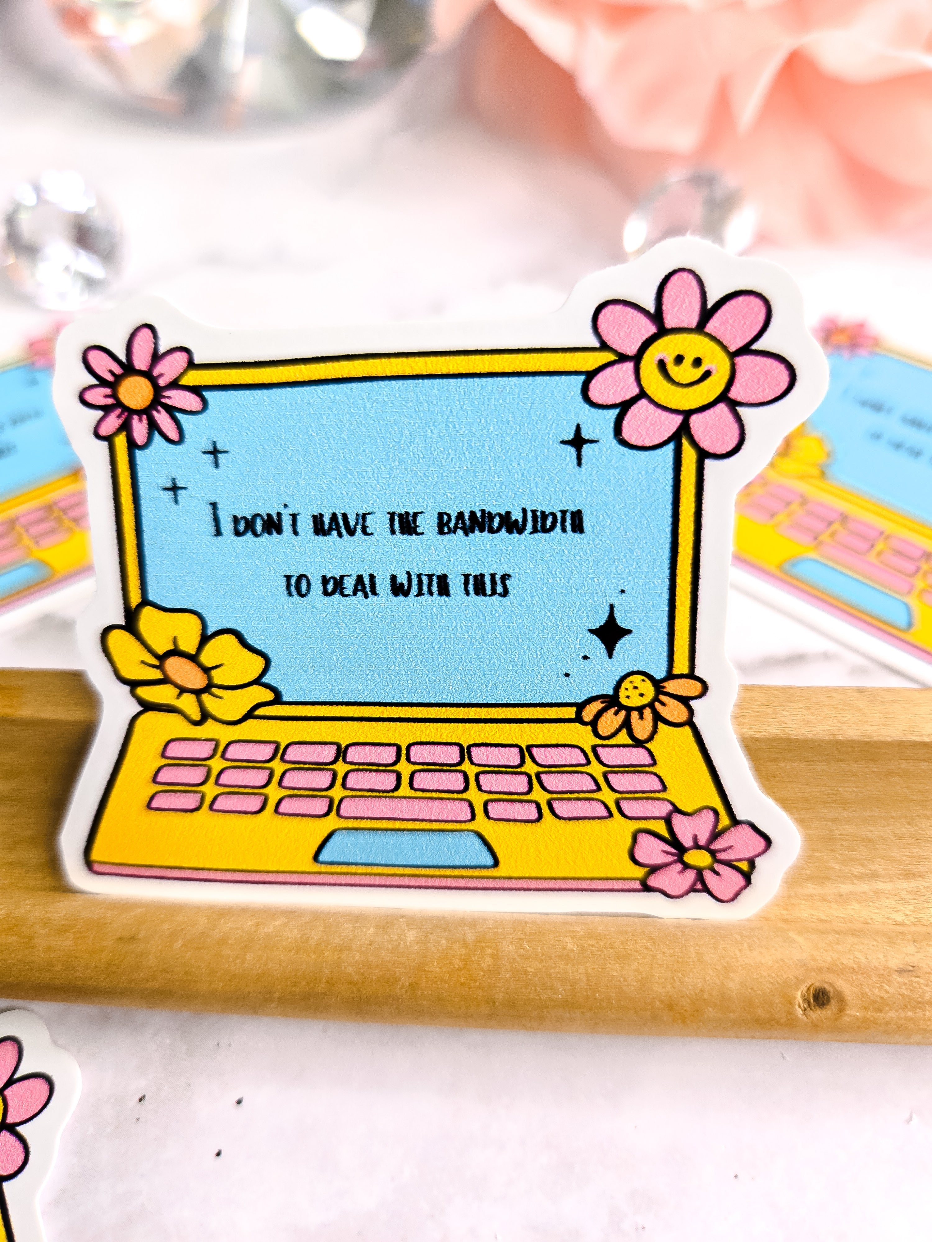 I Cant Deal Laptop Sticker