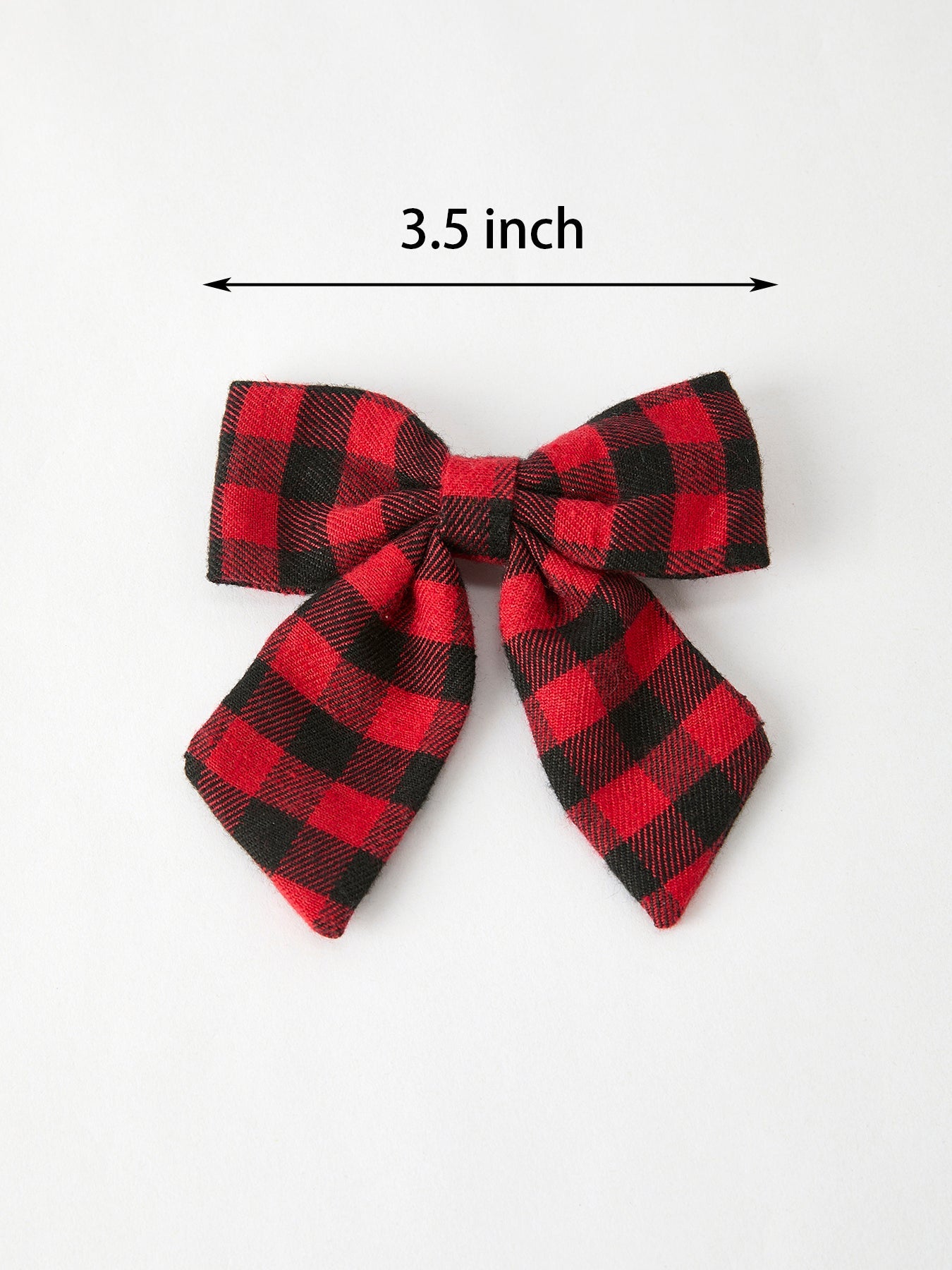 Winter Christmas Plaid Bow Hair Clip