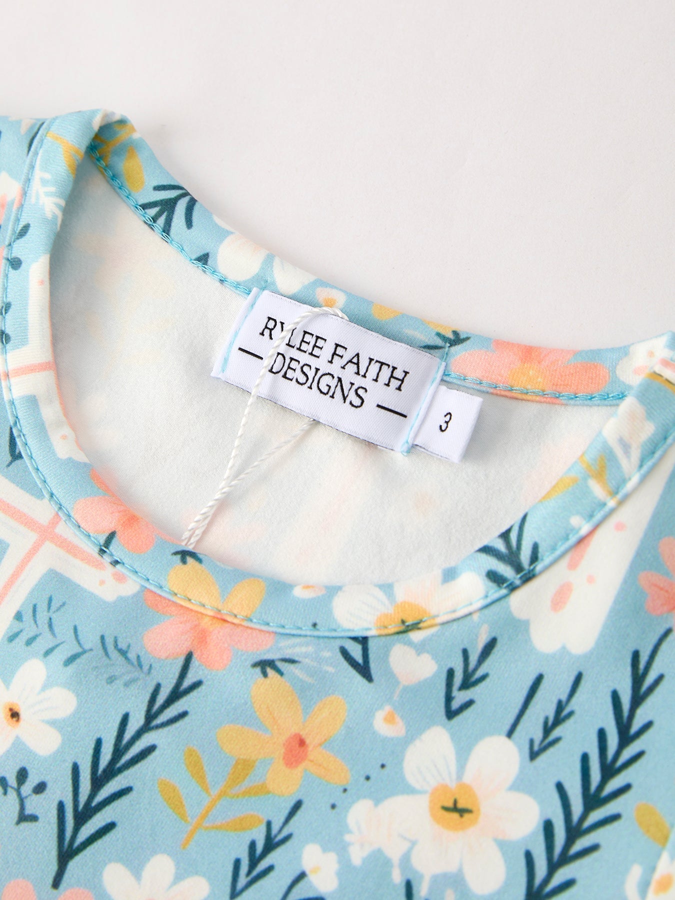 Autumn Christmas Girls Cross Floral Milk Silk Dress