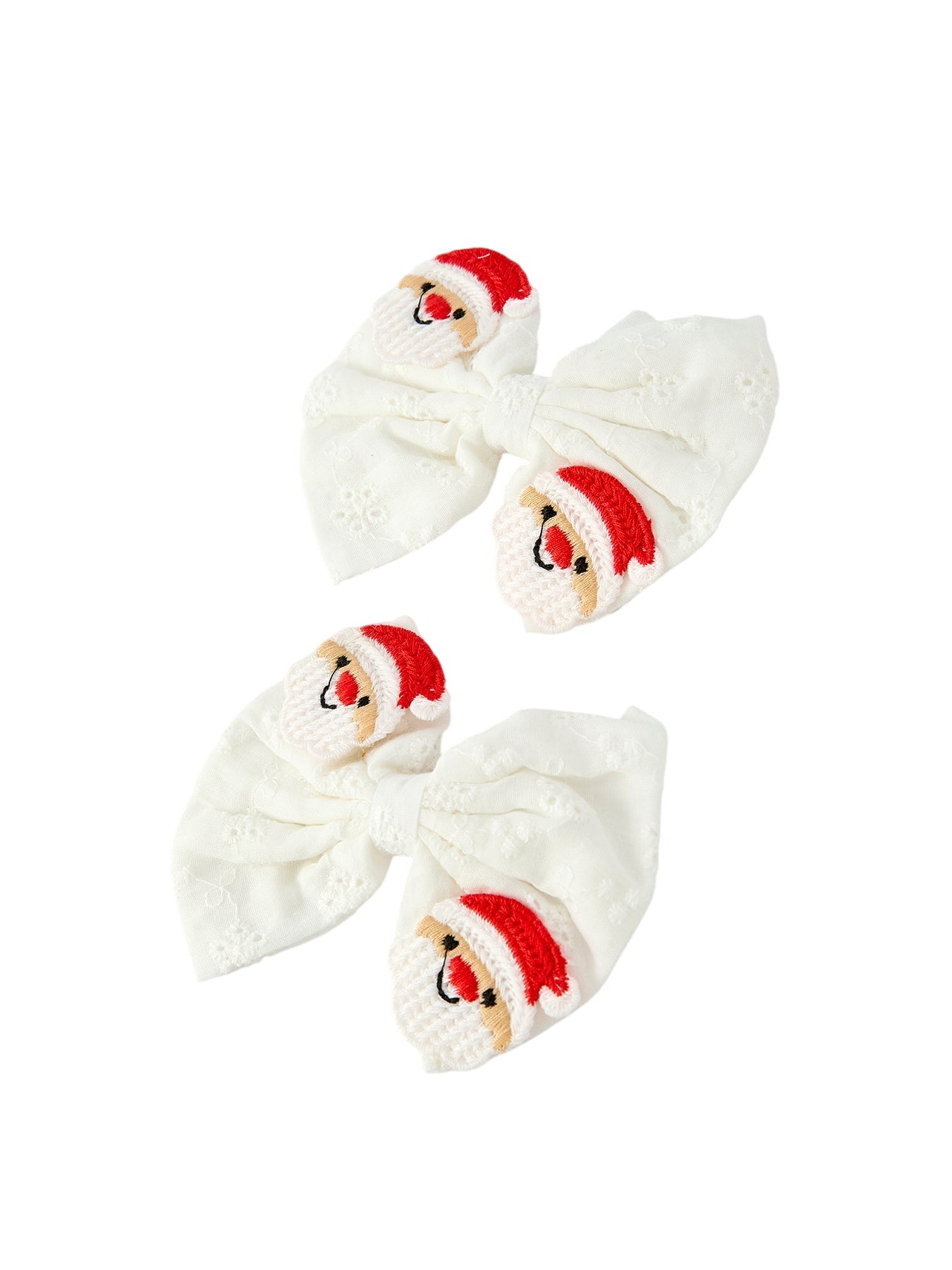 Winter Christmas Santa Hair Clips 2 Pack