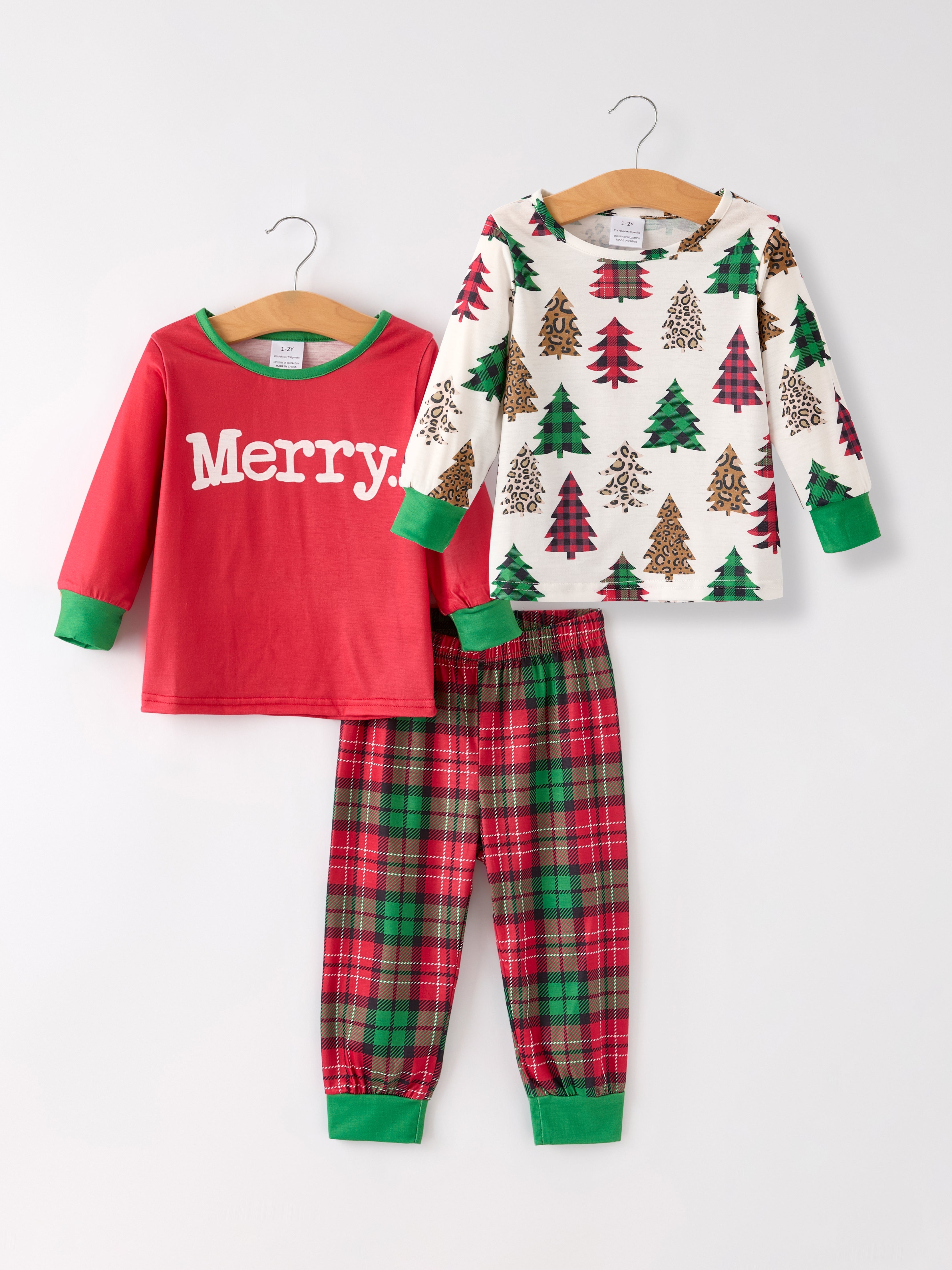 Christmas 3 Piece Girls Pajama Set