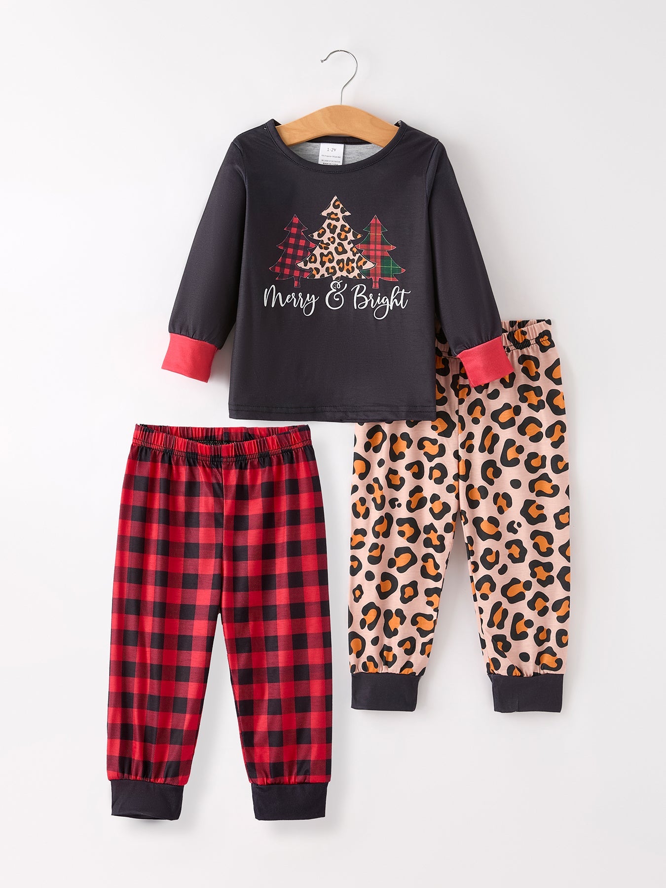Christmas 3 Piece Girls Pajama Set
