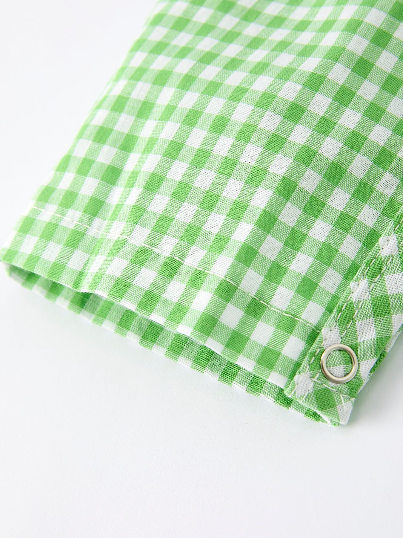 Preorder Christmas Tree Smocked Baby Romper With Green Plaid