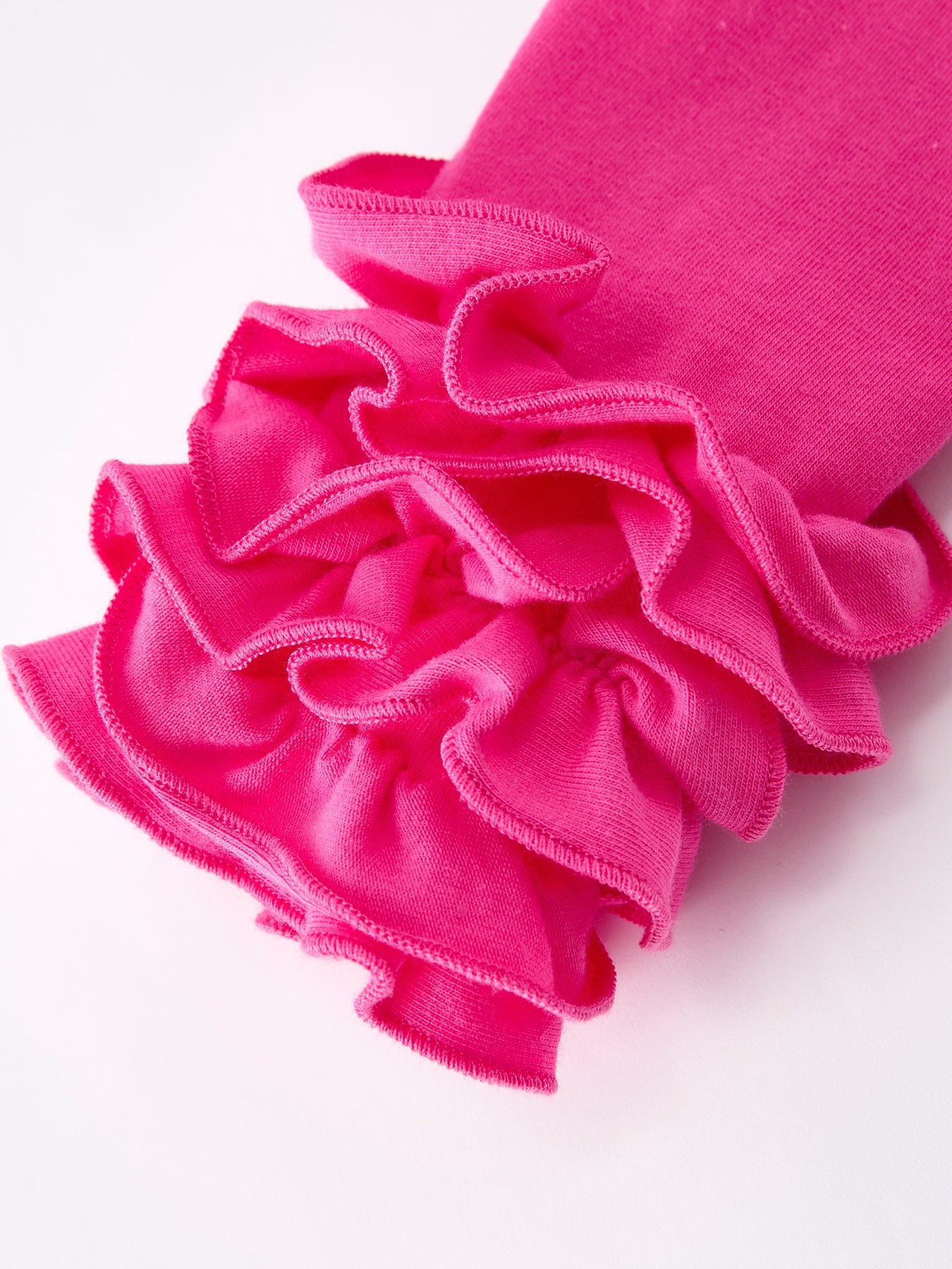 Christmas Purple Ts Print Ruffle Sleeve Top And Leggings Girls Set