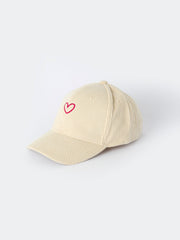 Valentine’s Day Cute Red Heart Embroidery Hat For Girls