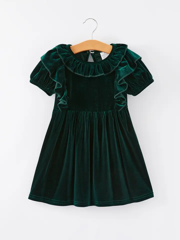 Autumn Velvet Girls Dress-multiple Colors Available