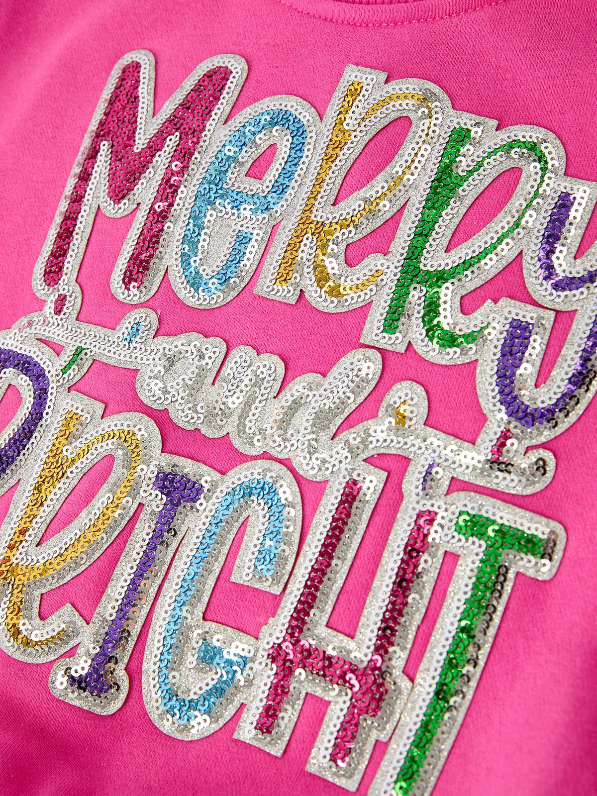 Toddler Girls Christmas Outfit – Pink Merry Bright Top And Bell Pants