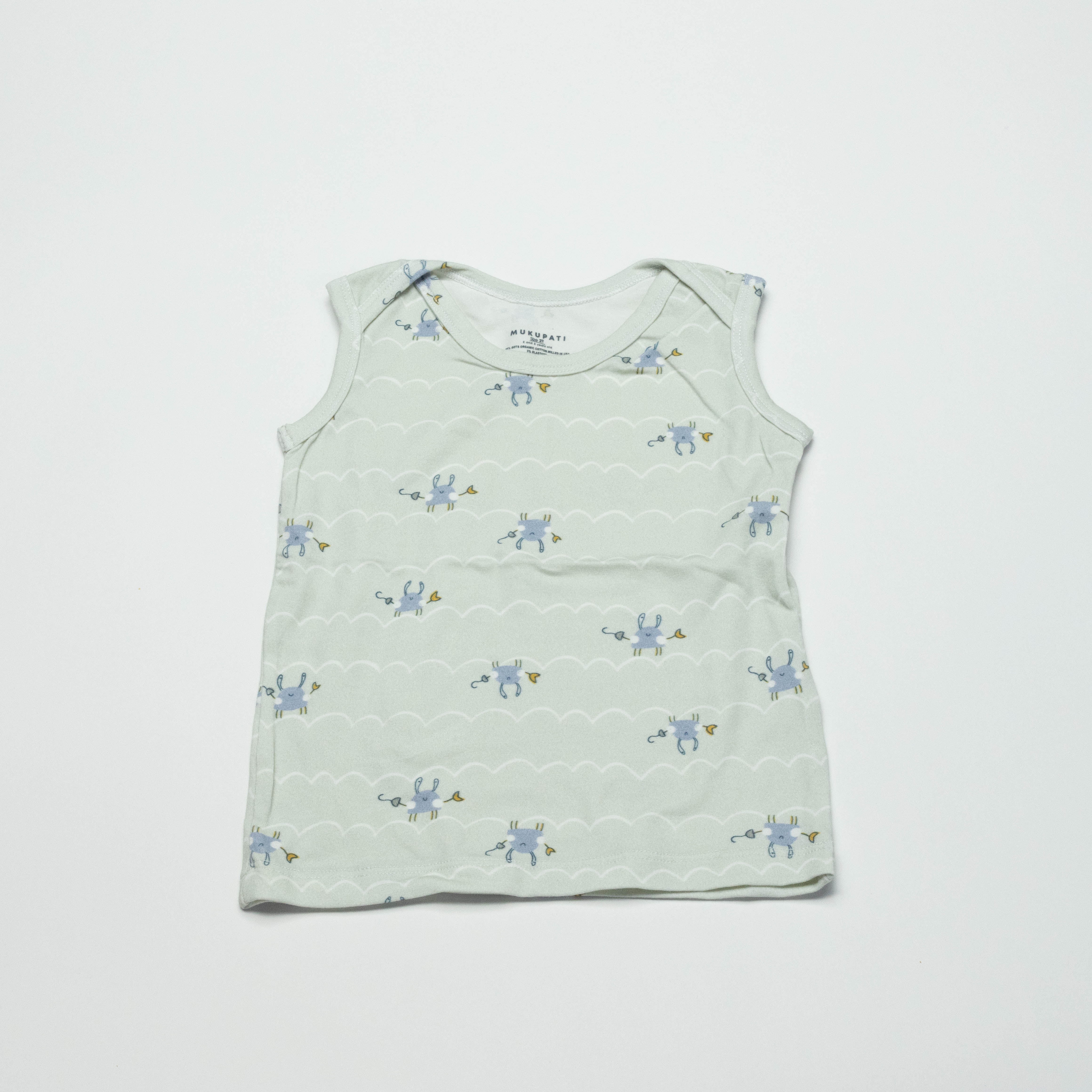 Non-toxic Organic Toddler Undershirts Top– Soft & Sustainable (size 2)