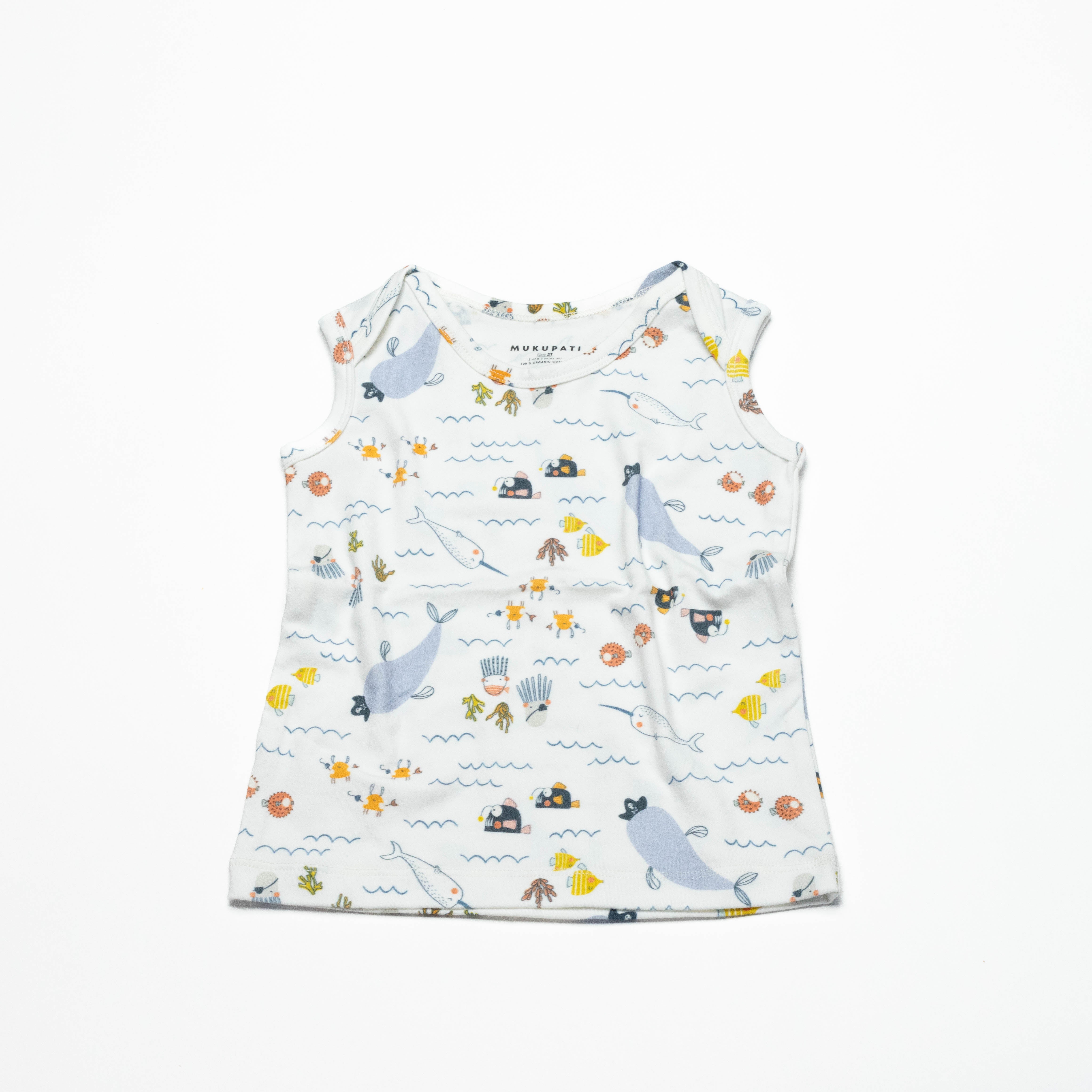 Non-toxic Organic Toddler Undershirts Top– Soft & Sustainable (size 2)