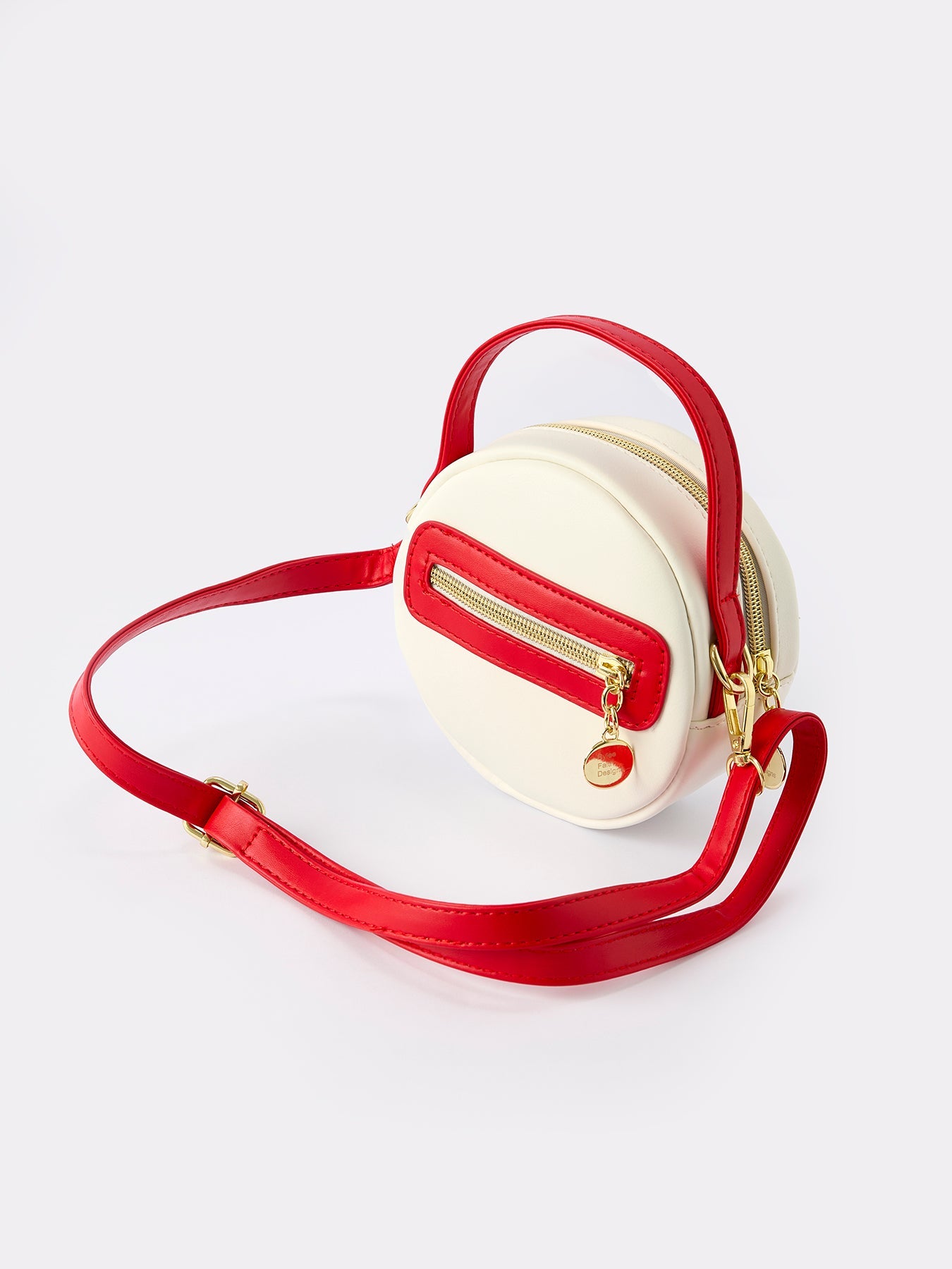 Kids Baseball Themed Crossbody Bag With Red Handle