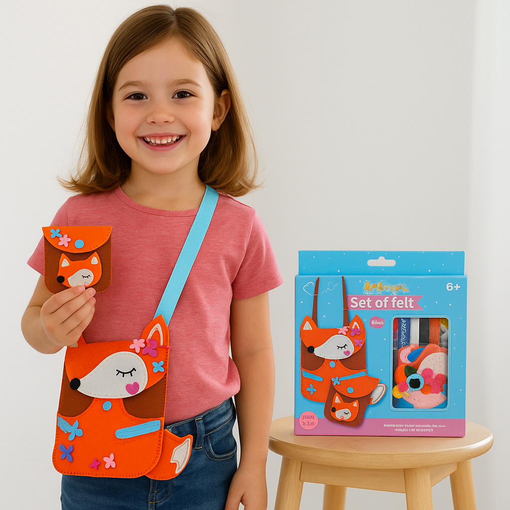 Apli Krapli - Apli Krapli Sewing Patterns Bag & Keychain Fox Printable Templates Materials Not Included Ages 10+