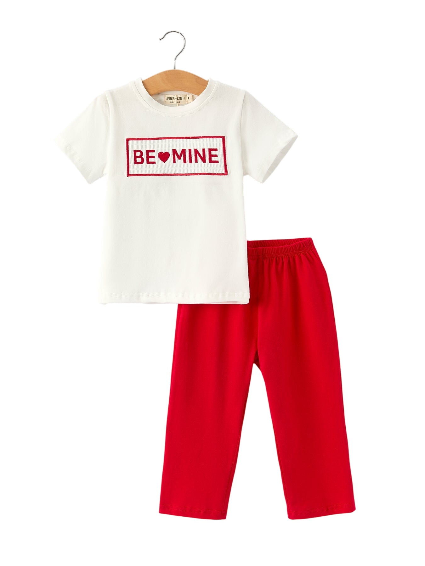 Valentine's Day "be ❤ Mine" Embroidered Boy's Set