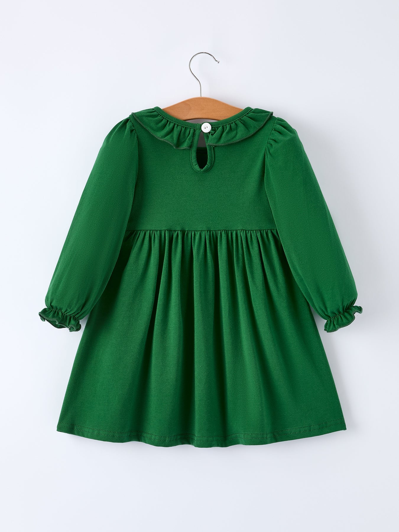 Girls St. Patrick’s Day Shamrock Puppy Smocked Dress