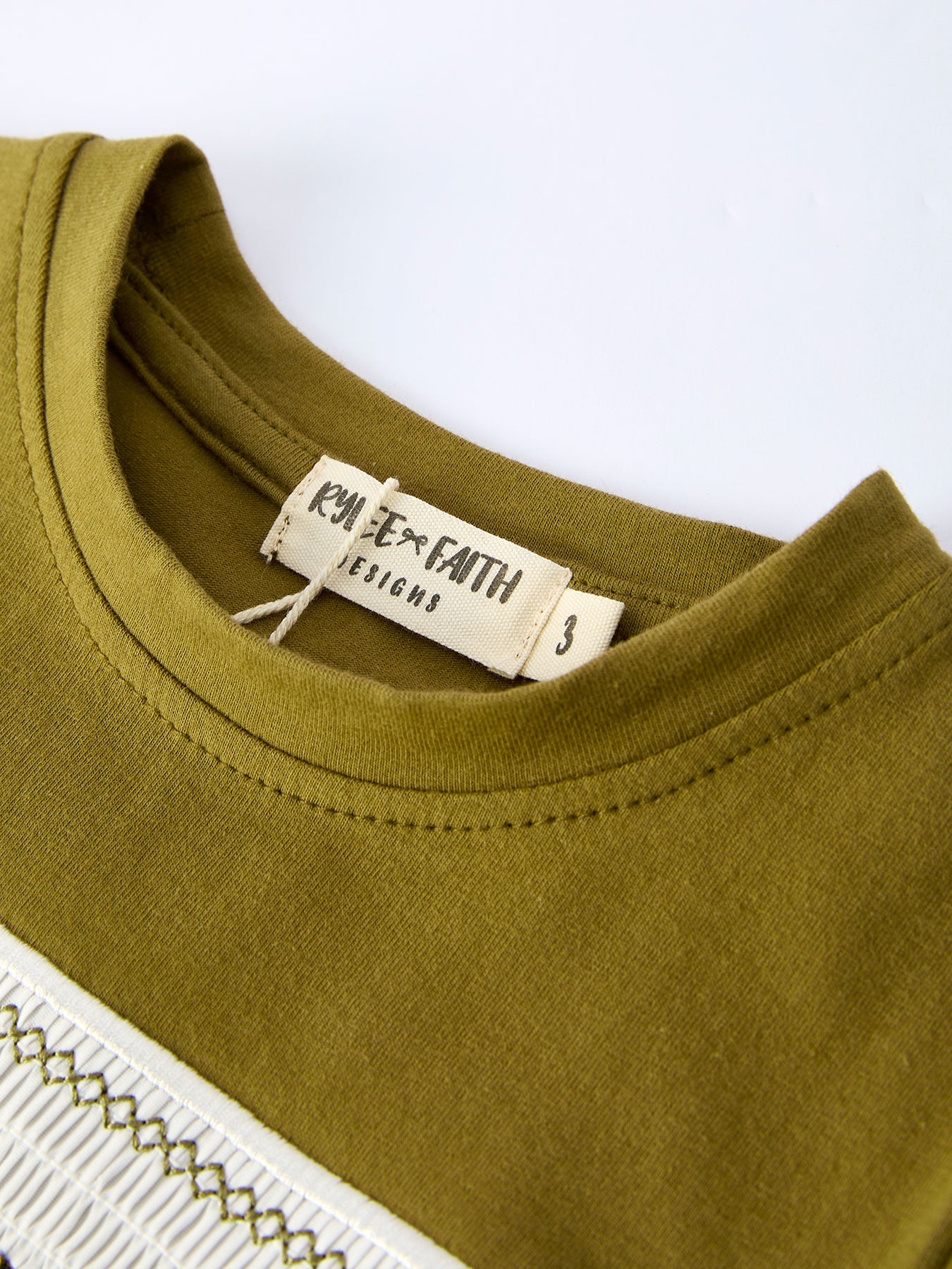 Duck Embroidery Boys Set Green Tee And Camo Shorts