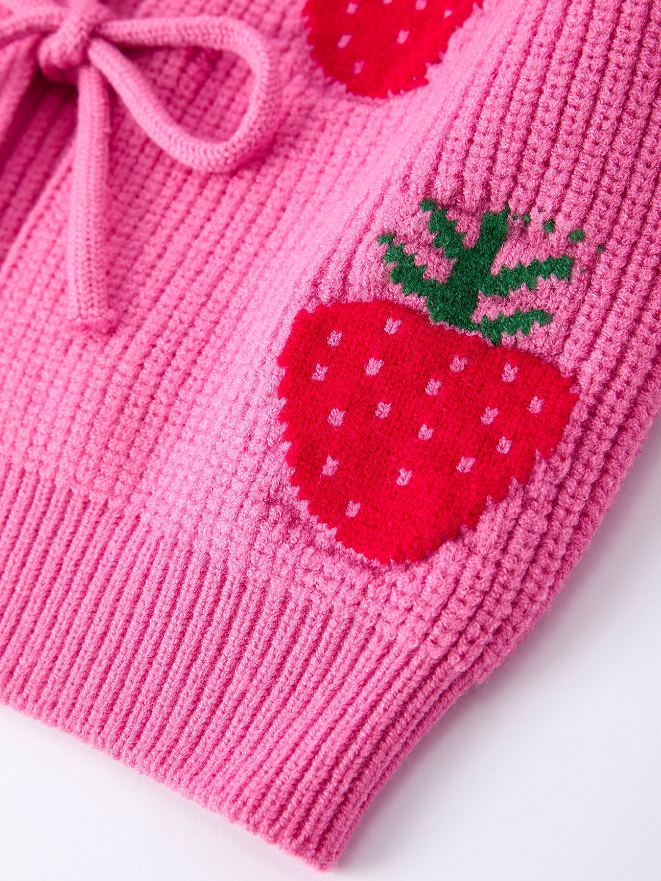 Girls' Valentine's Day Strawberry Cardigan Sweater