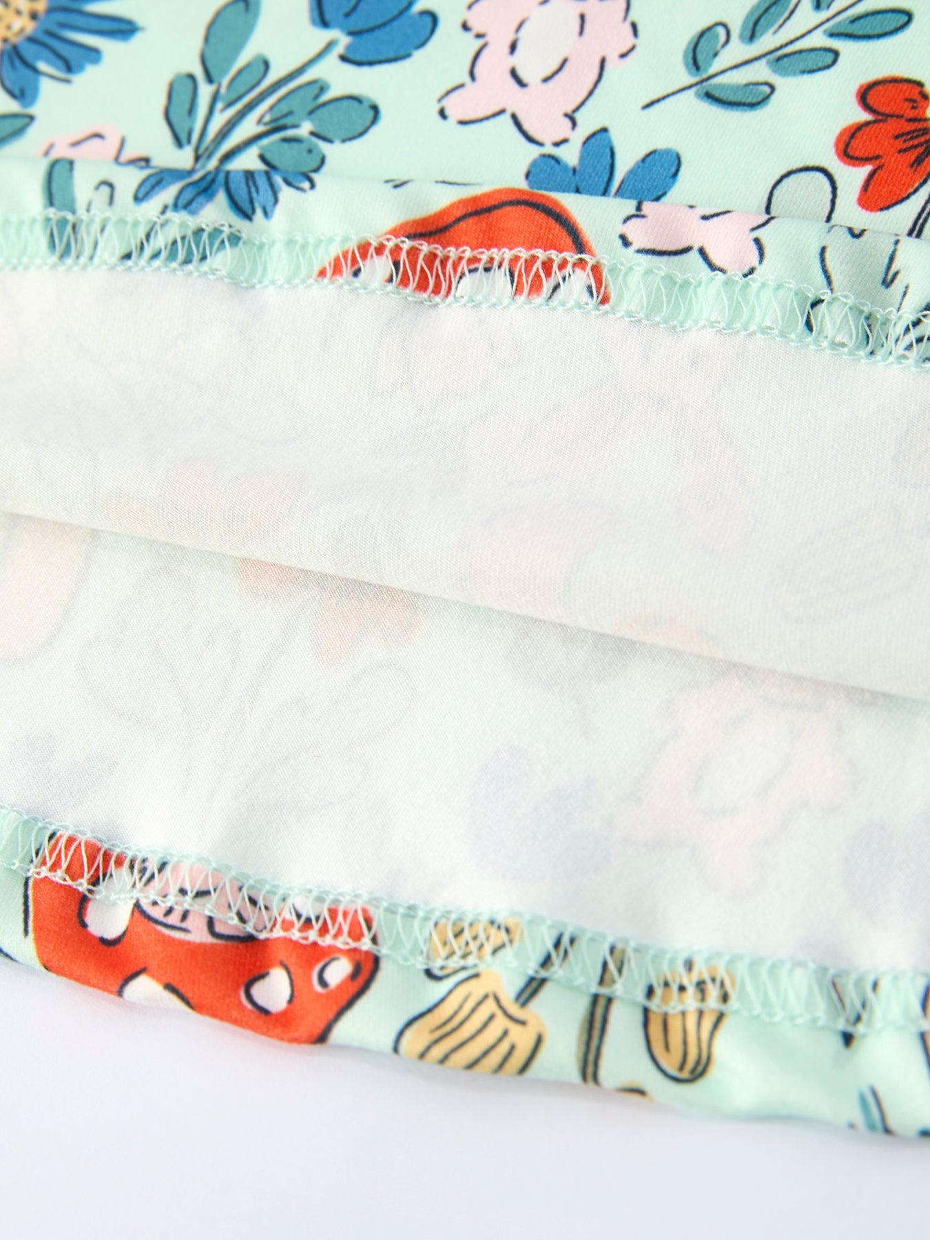 Easter Bunny And Mushroom Print Girls' Dress