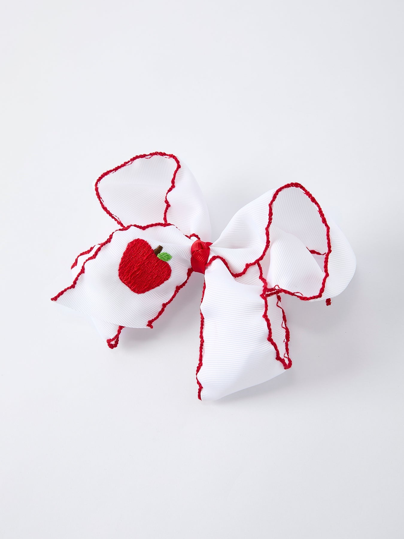 Back-to-school Apple Applique Girls Hairpin 4 Inches/6.25 Inches