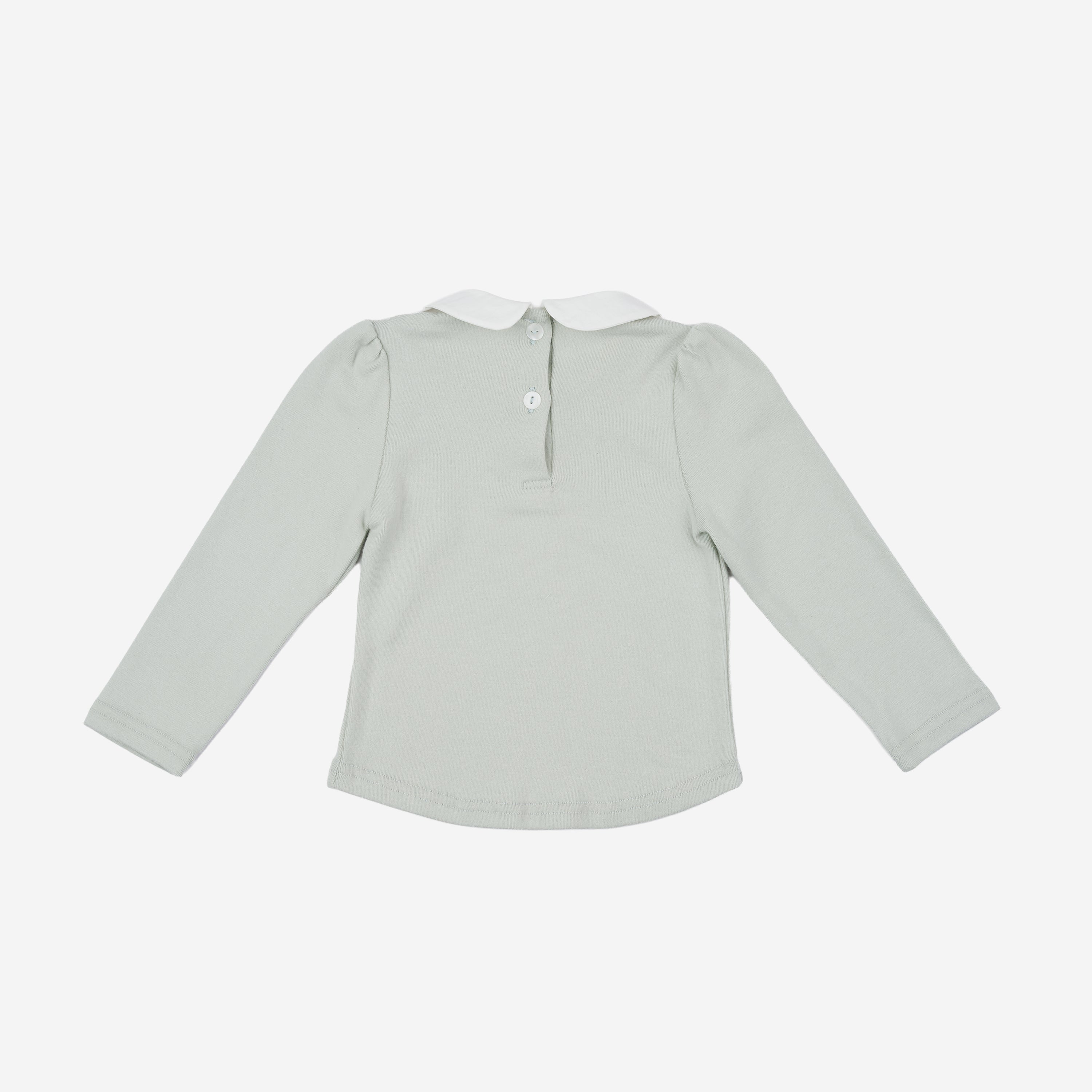 Camila White Collar Top
