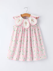 Floral Smocked Petal Peter Pan Collar Dress