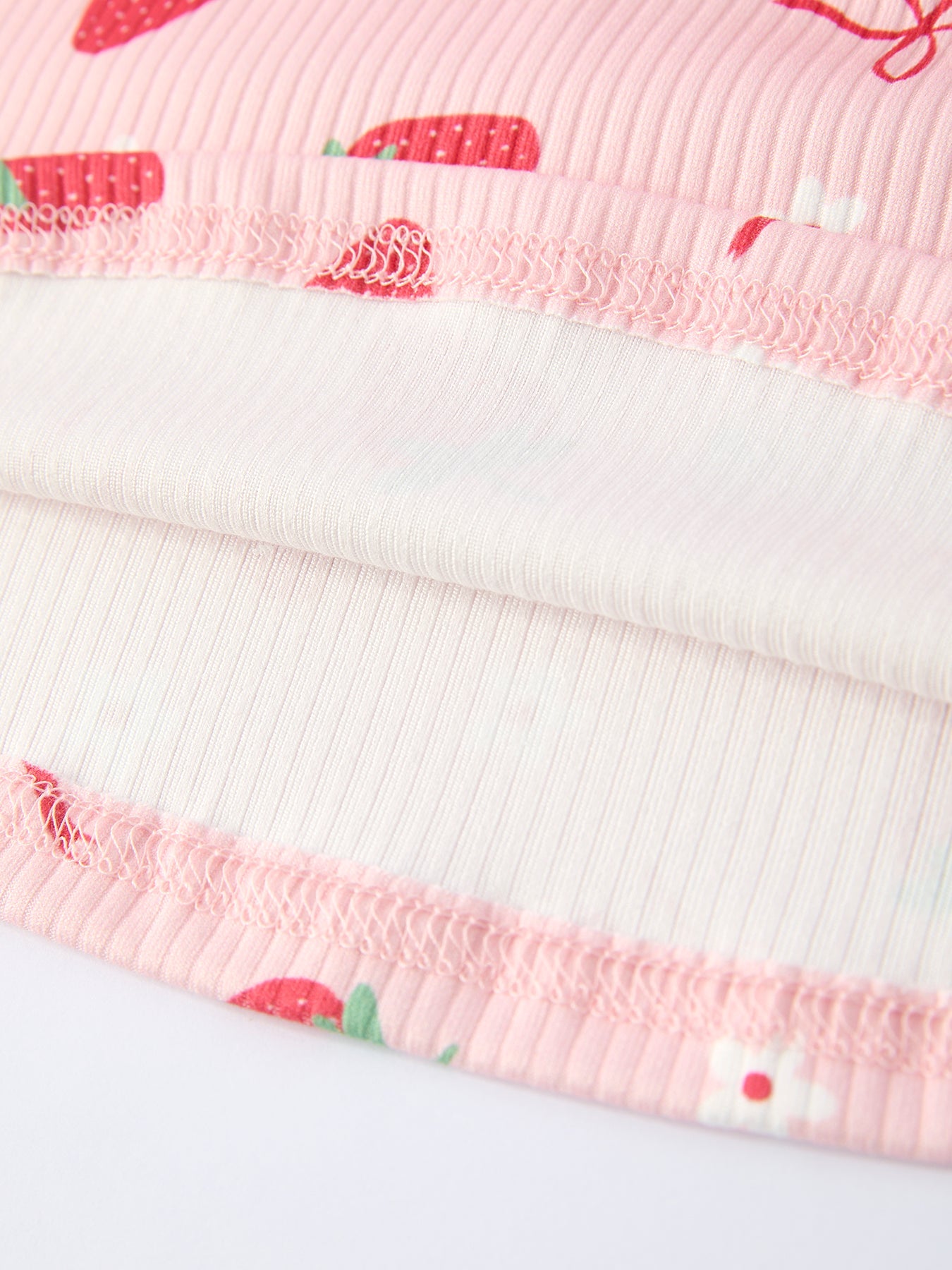 Strawberry Bow Girls Short Sleeves Dress